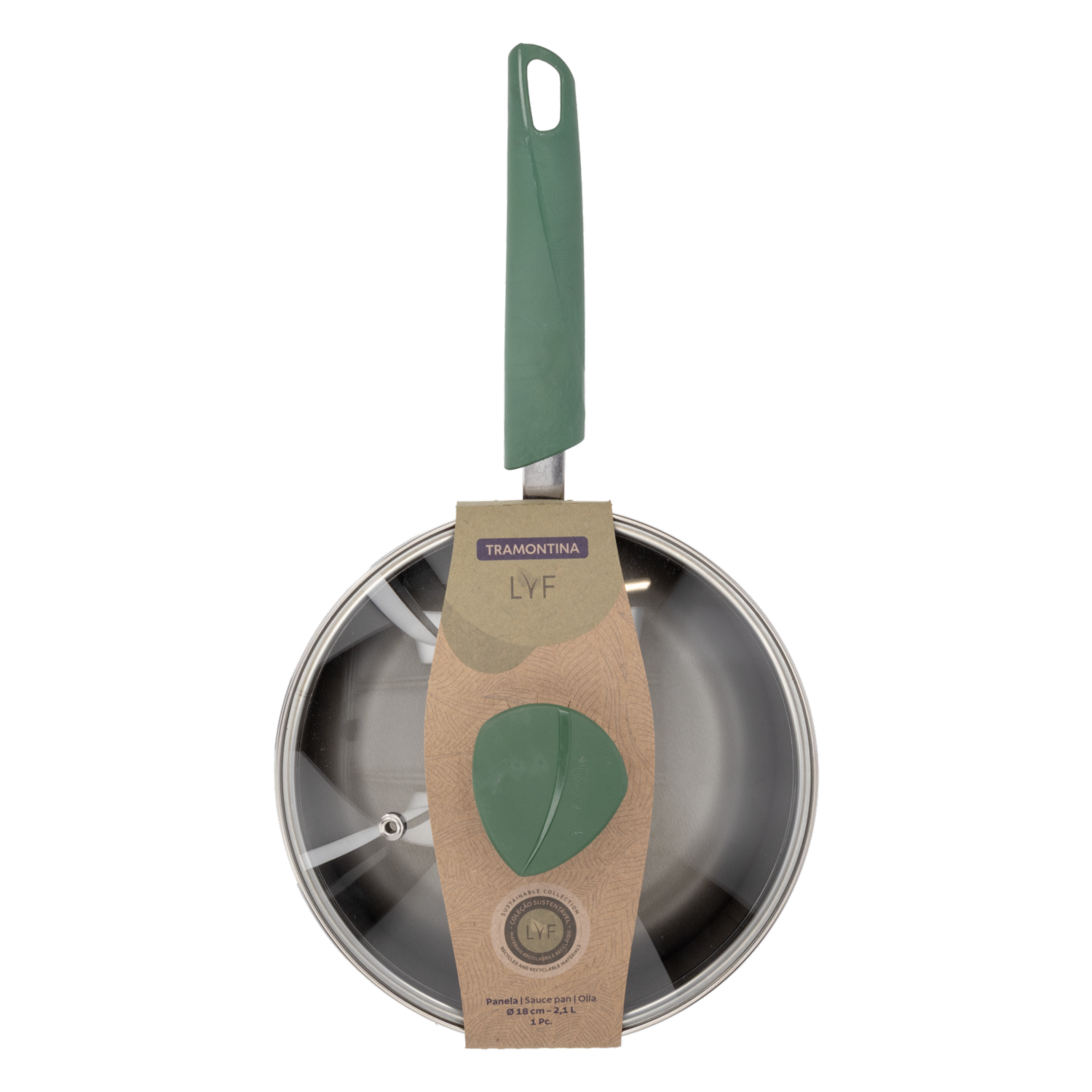Cacerola De Aluminio LYF Verde TRAMONTINA 18 Cm