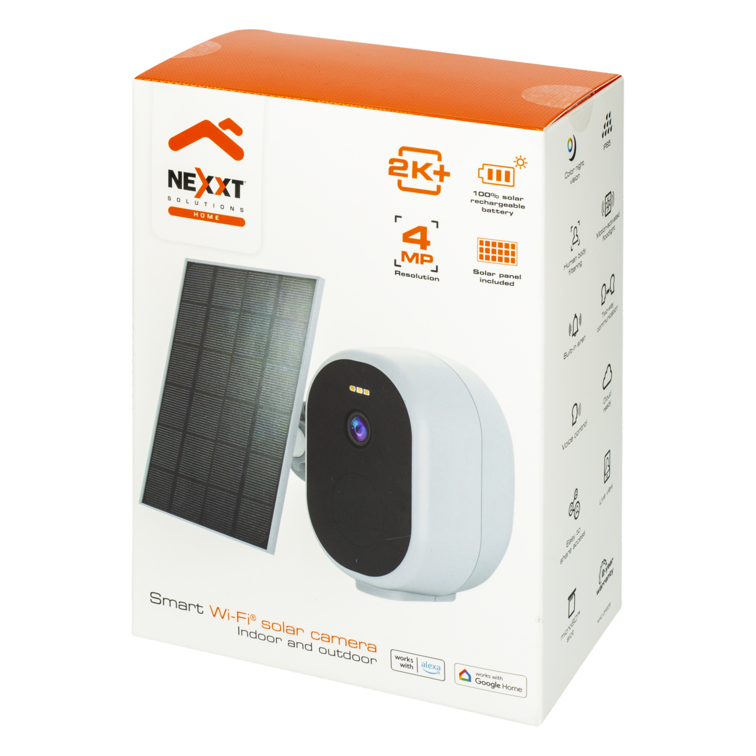 Cámara Inteligente Fija Para Exteriores Carga Solar NEXXT 2 K