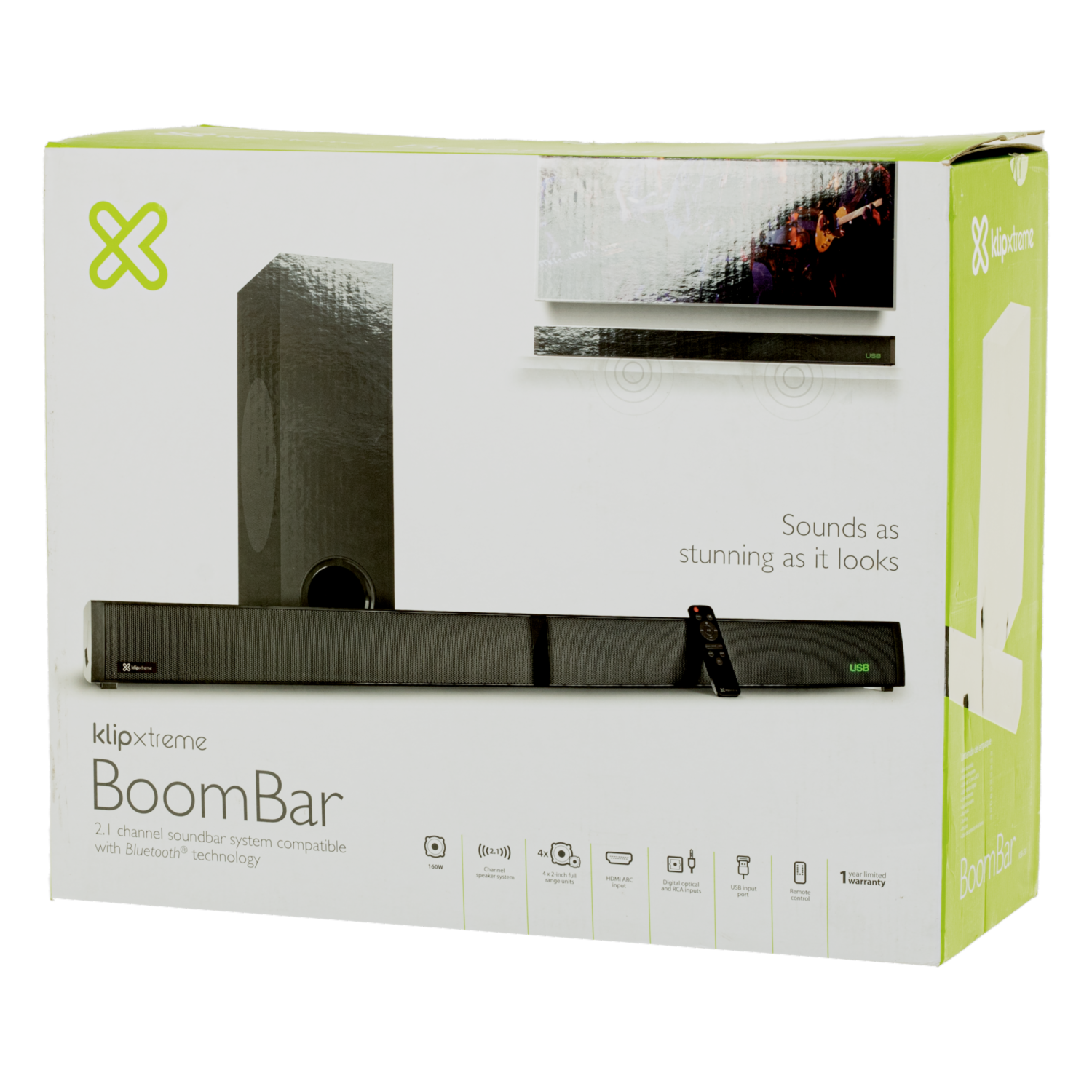 Barra De Sonido KSB-230 Black KLIPXTREME 160 W