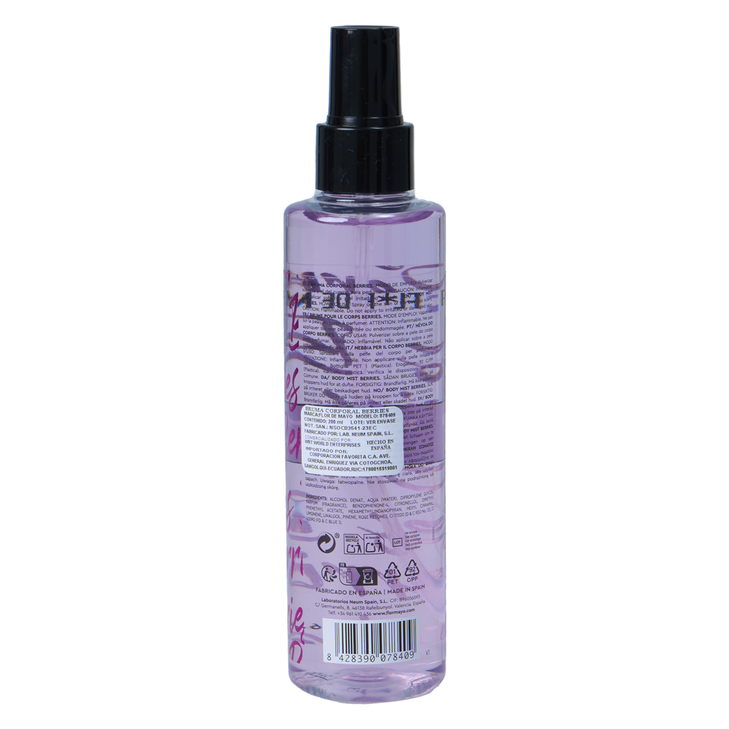 Body Splash Berries FLOR DE MAYO 200 Ml