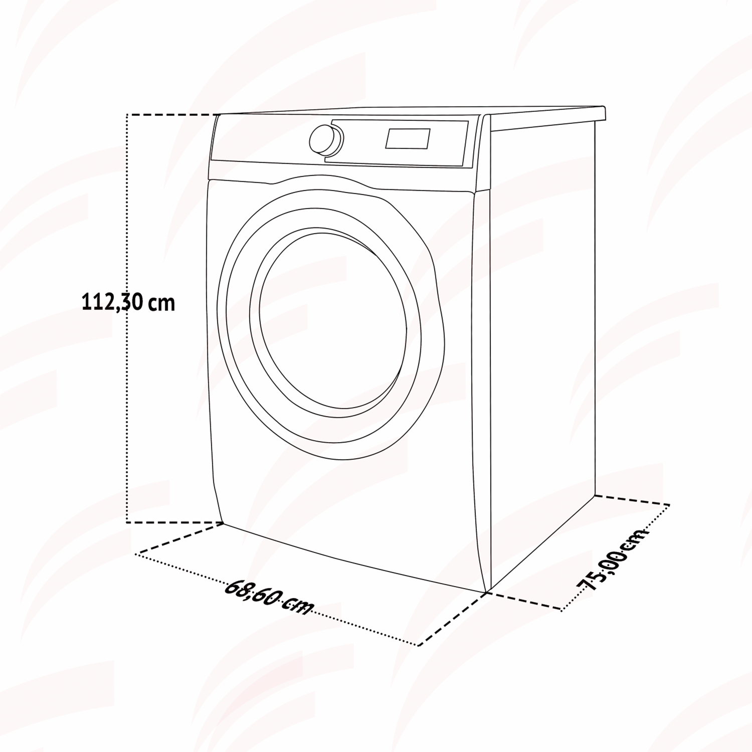 Secadora De Ropa Eléctrica DT25WTGKE LG 25 Kilos