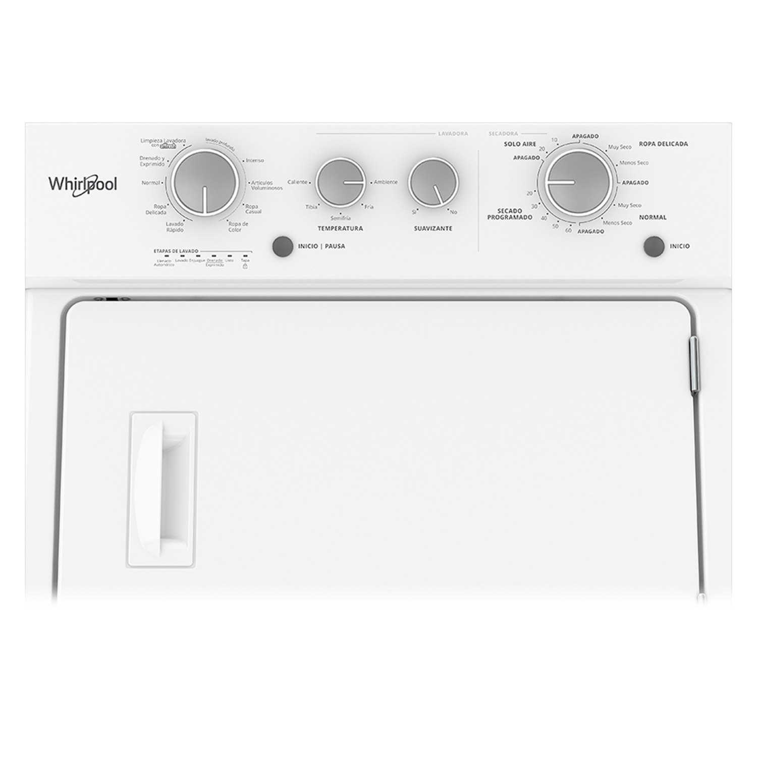 Torre De Lavado A Gas 7MWGT4027HW WHIRLPOOL 20 Kilos