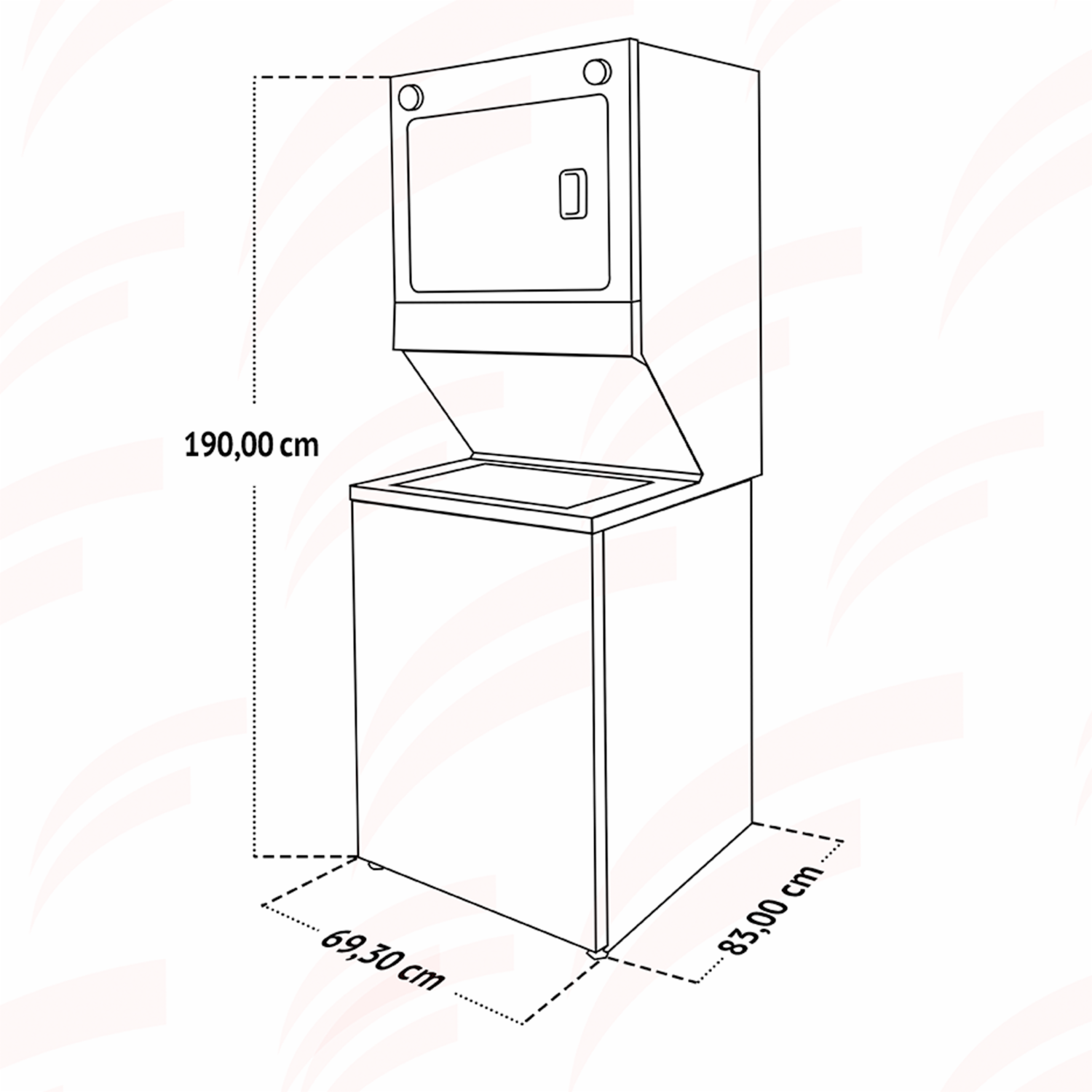 Torre De Lavado A Gas 7MWGT4027HW WHIRLPOOL 20 Kilos