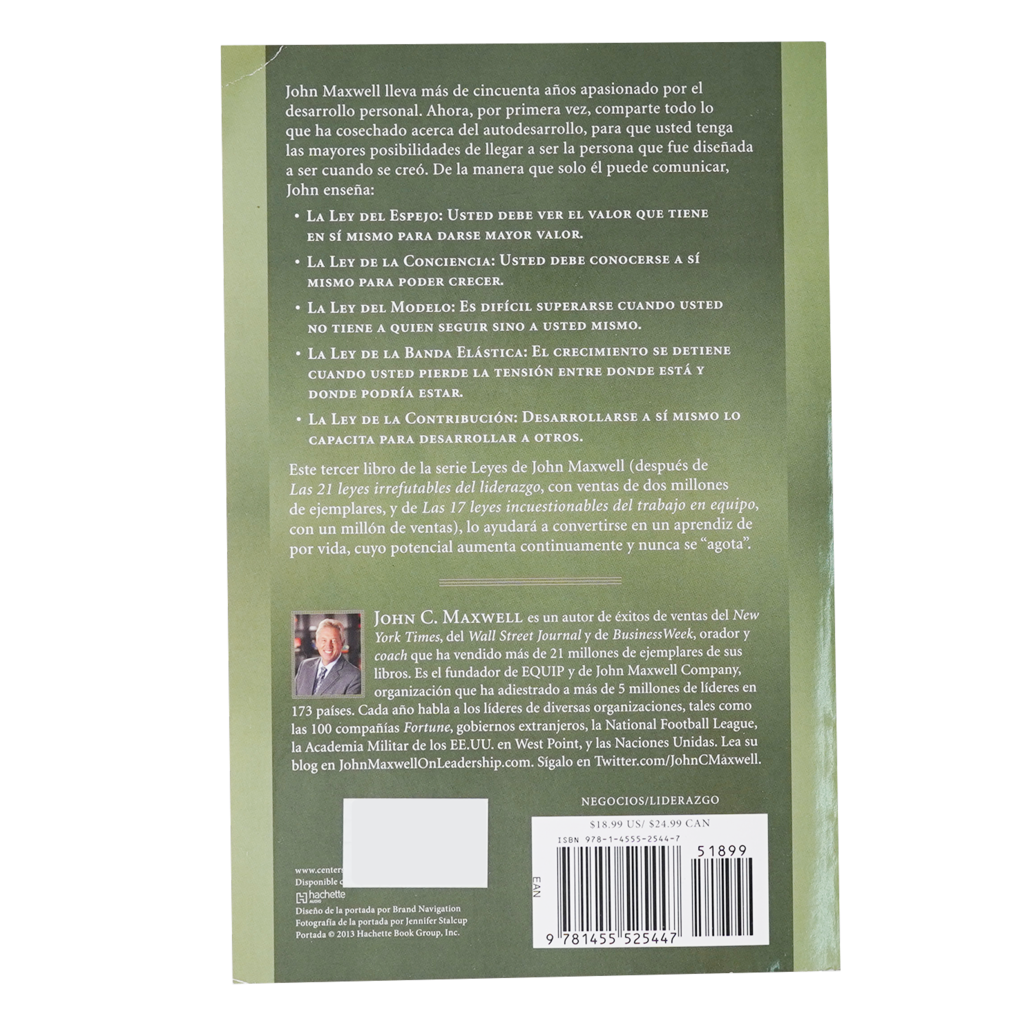 Libro Las 15 Leyes Indispensables CENTER STREET 269 Páginas