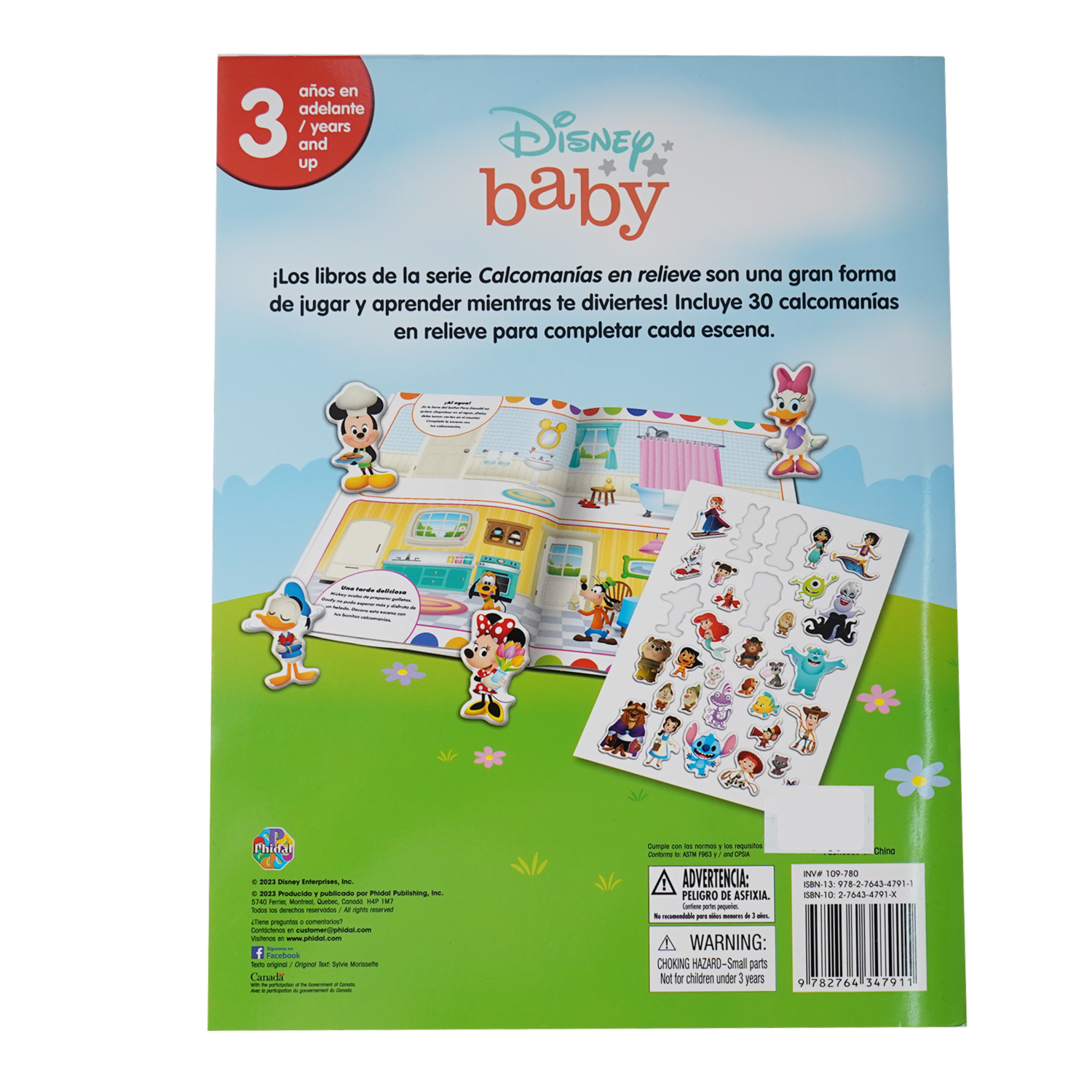Libro Disney Babby Calcomanías DISNEY 10 Páginas
