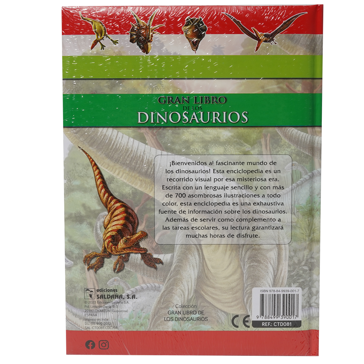 Libro El Gran Libro De Los Dinosaurios EDICIONES SALDAÑA 210 Páginas