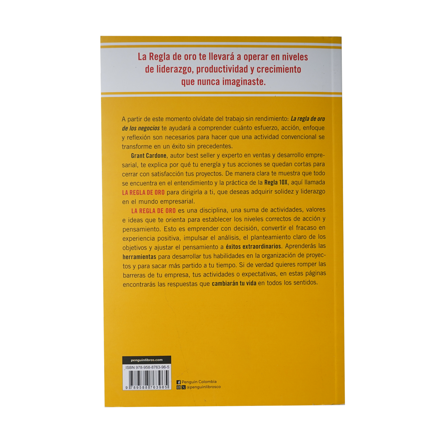 Libro La Regla De Oro De Los Negocios ROCAEDITORIAL 221 Páginas