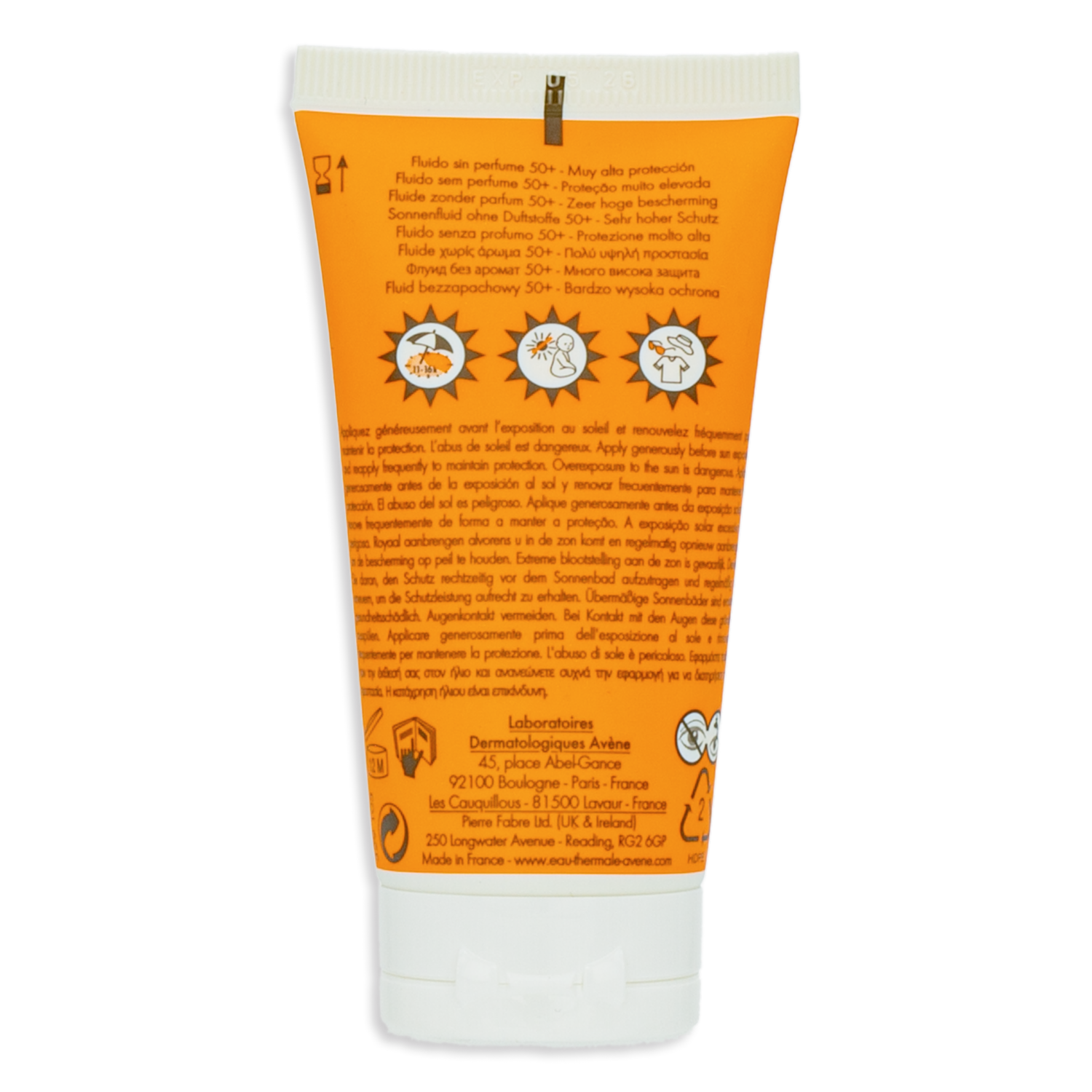 Protector Solar Fluido Sin Perfume Ultra Ligero SPF 50+ AVÈNE 50 Ml