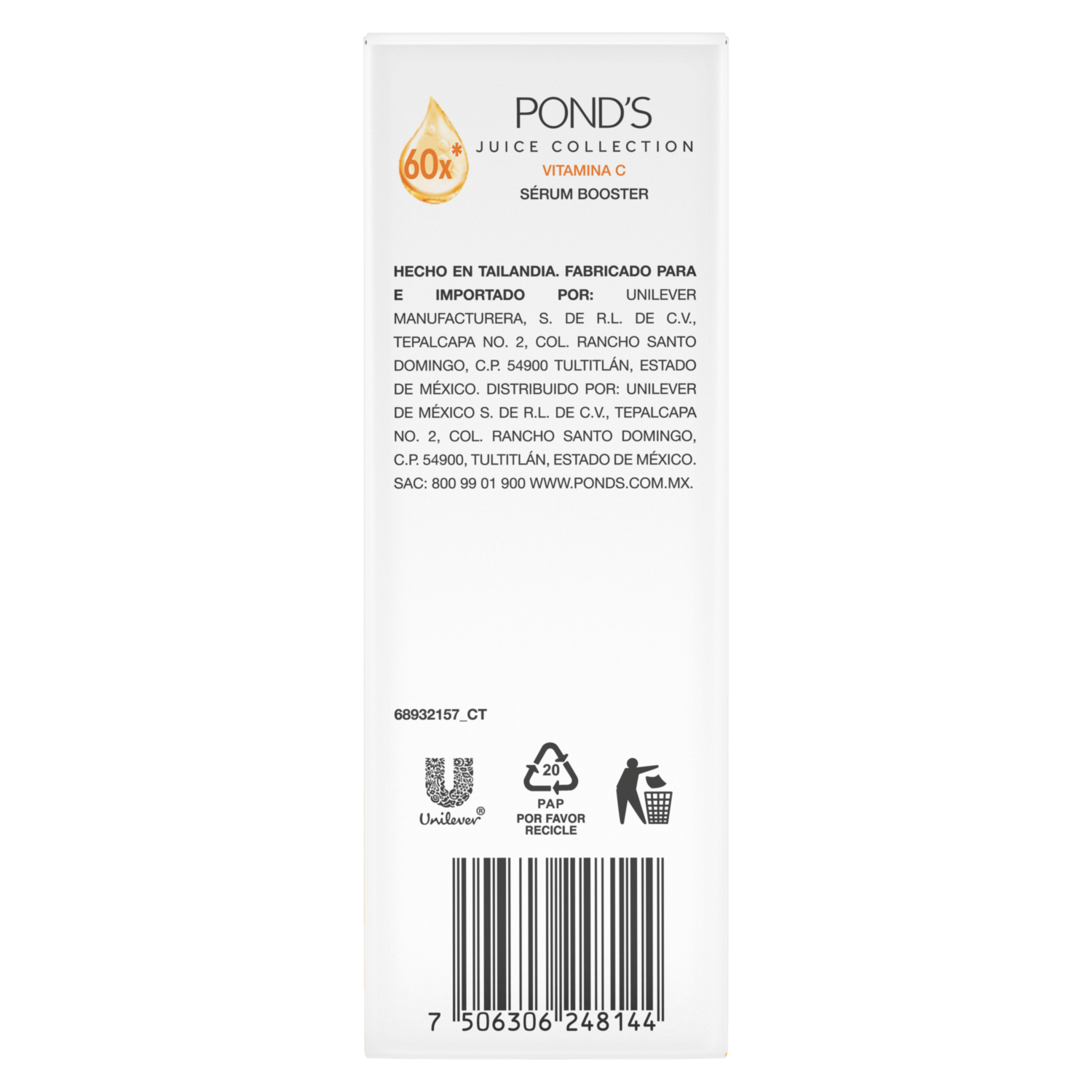 Sérum Facial Concentrado Juice Collection Anti Manchas Con Vitamina C POND’S 30 G