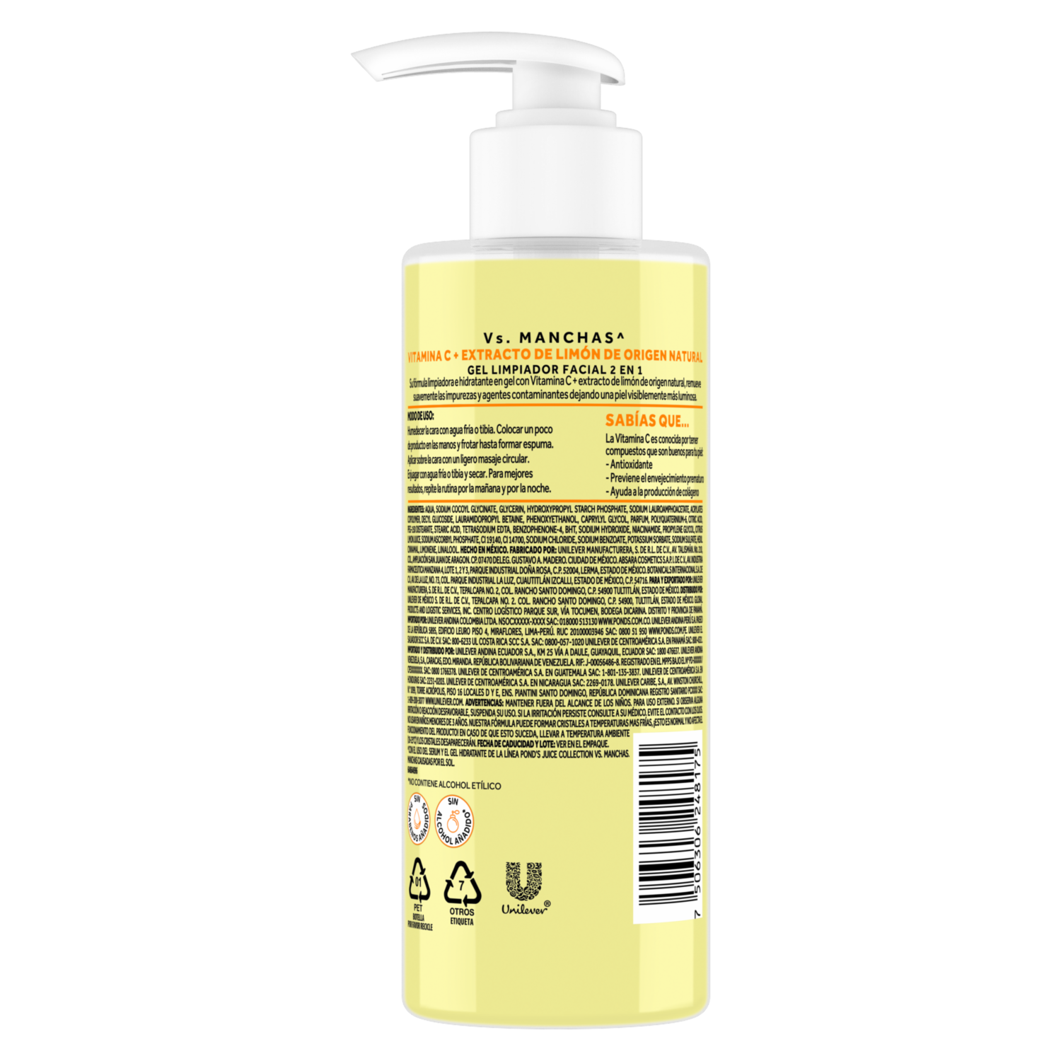 Limpiador Facial En Gel Juice Collection Anti Manchas Con Vitamina C POND’S 200 Ml