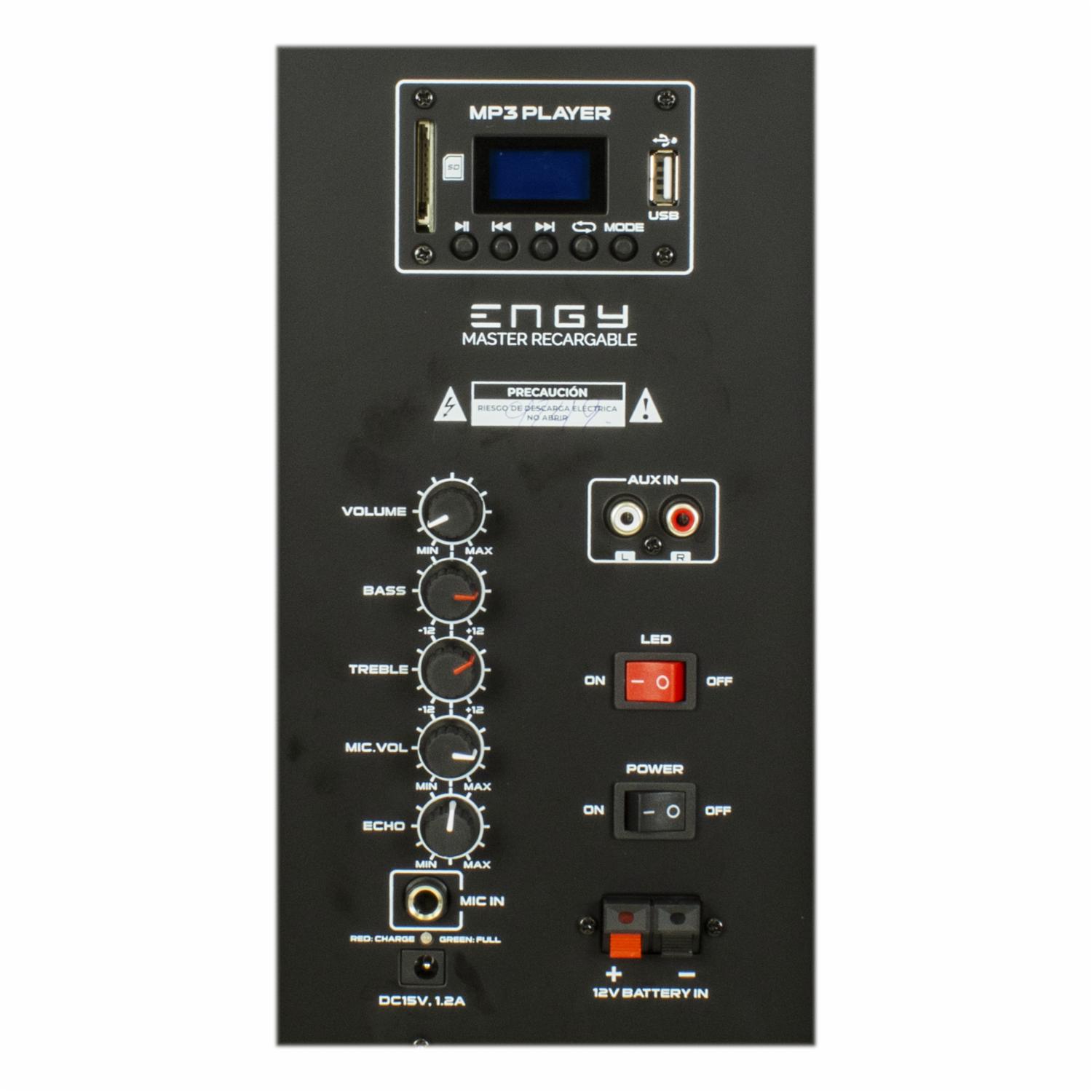 Parlante Amplificador 2 Vias 40-60 Rms ENGY Bluetooth