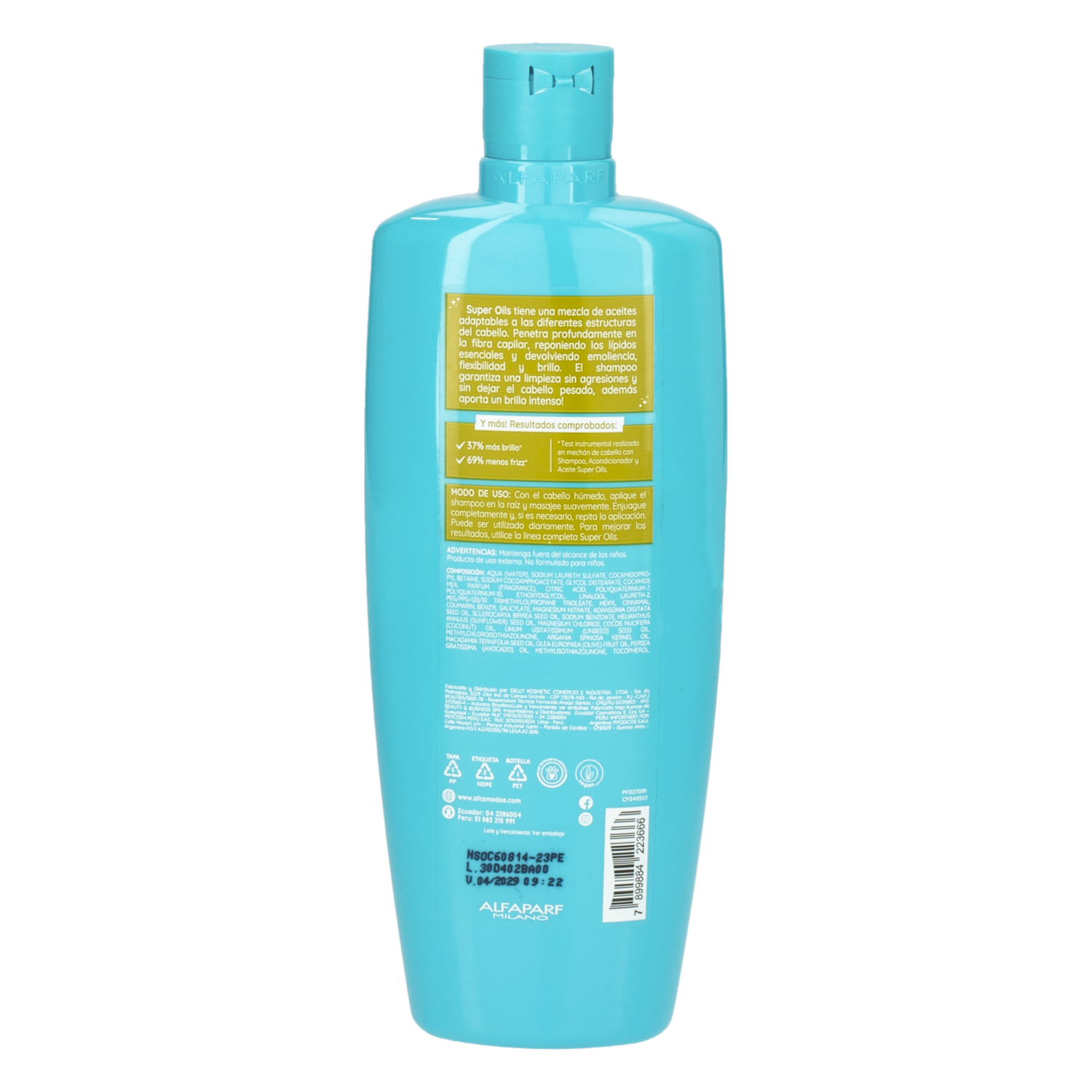 Shampoo De Cabello Emoliente  Super Oils Alta Moda ALFAPARF-ALTA MODA 300 Ml