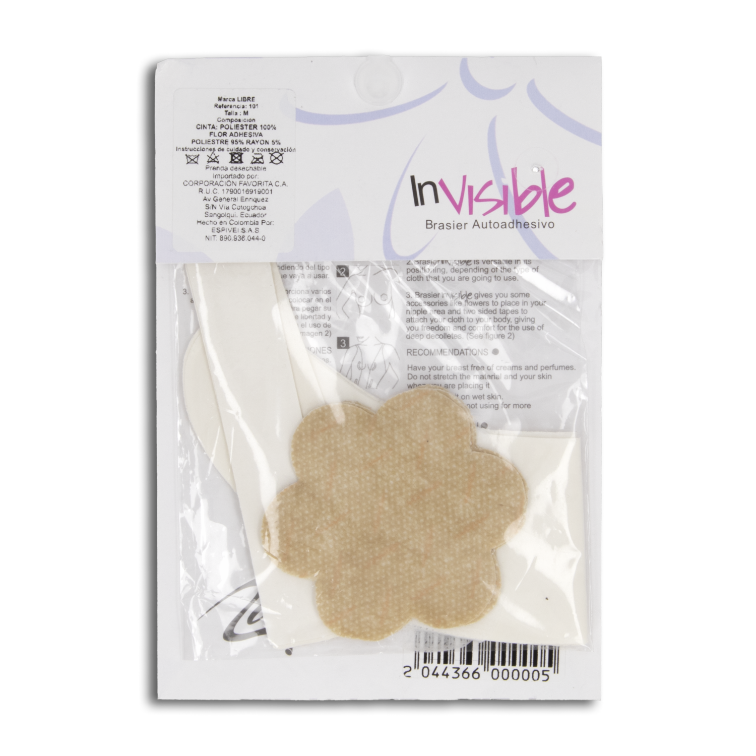 Brasier Kit Invisible LIBRE Talla Mediana