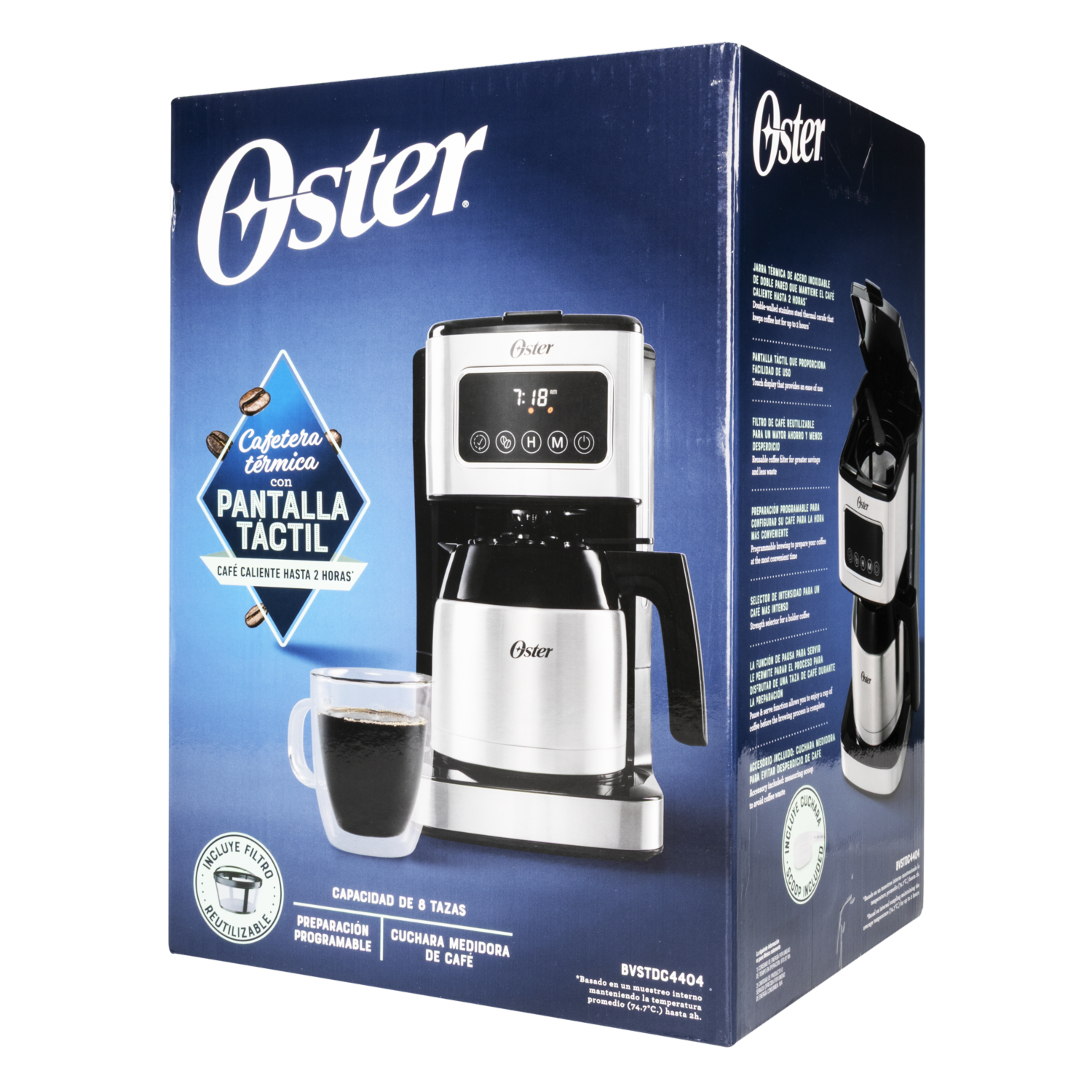 Cafetera Con Jarra Térmica BVSTDC4404-013 OSTER 8 Tazas