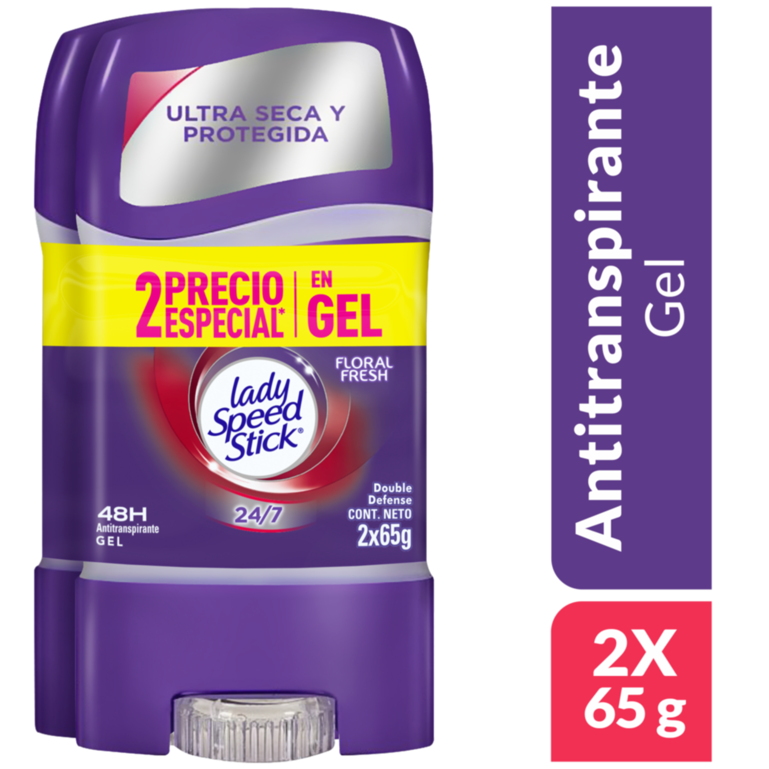 Desodorante En Gel Para Mujer Floral Fresh LADY SPEED STICK 65 G