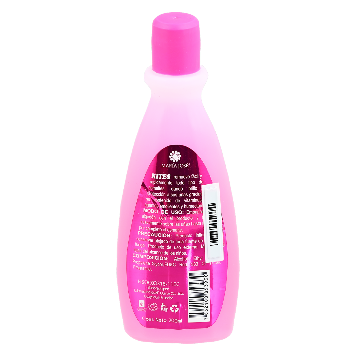 Quita Esmalte Rosado KITES 200 Ml