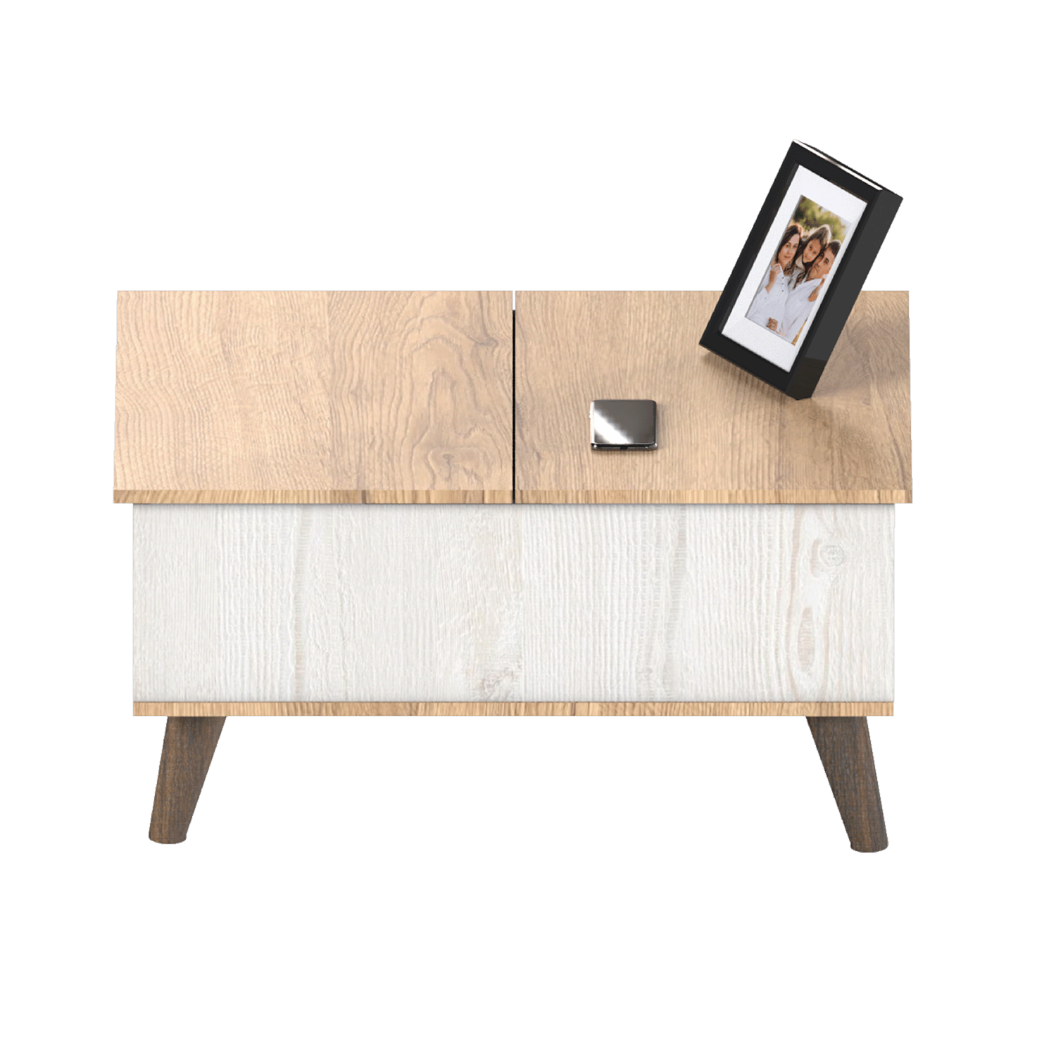 Mesa De Centro Valladolid Color Amaranto Y Alaska MUEBLE FÁCIL MDP