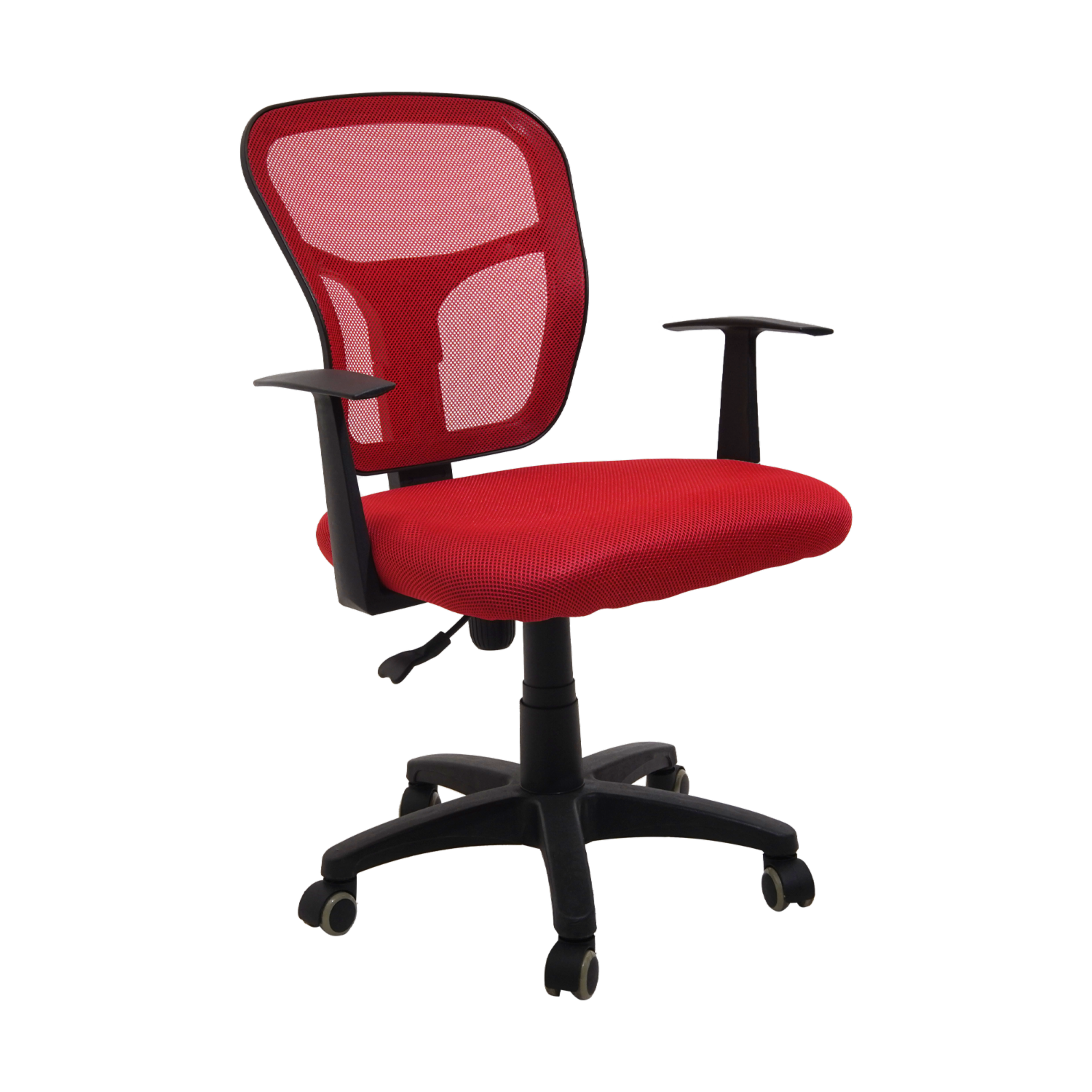 Silla De Oficina Roja Con Negra FREE HOME Textil