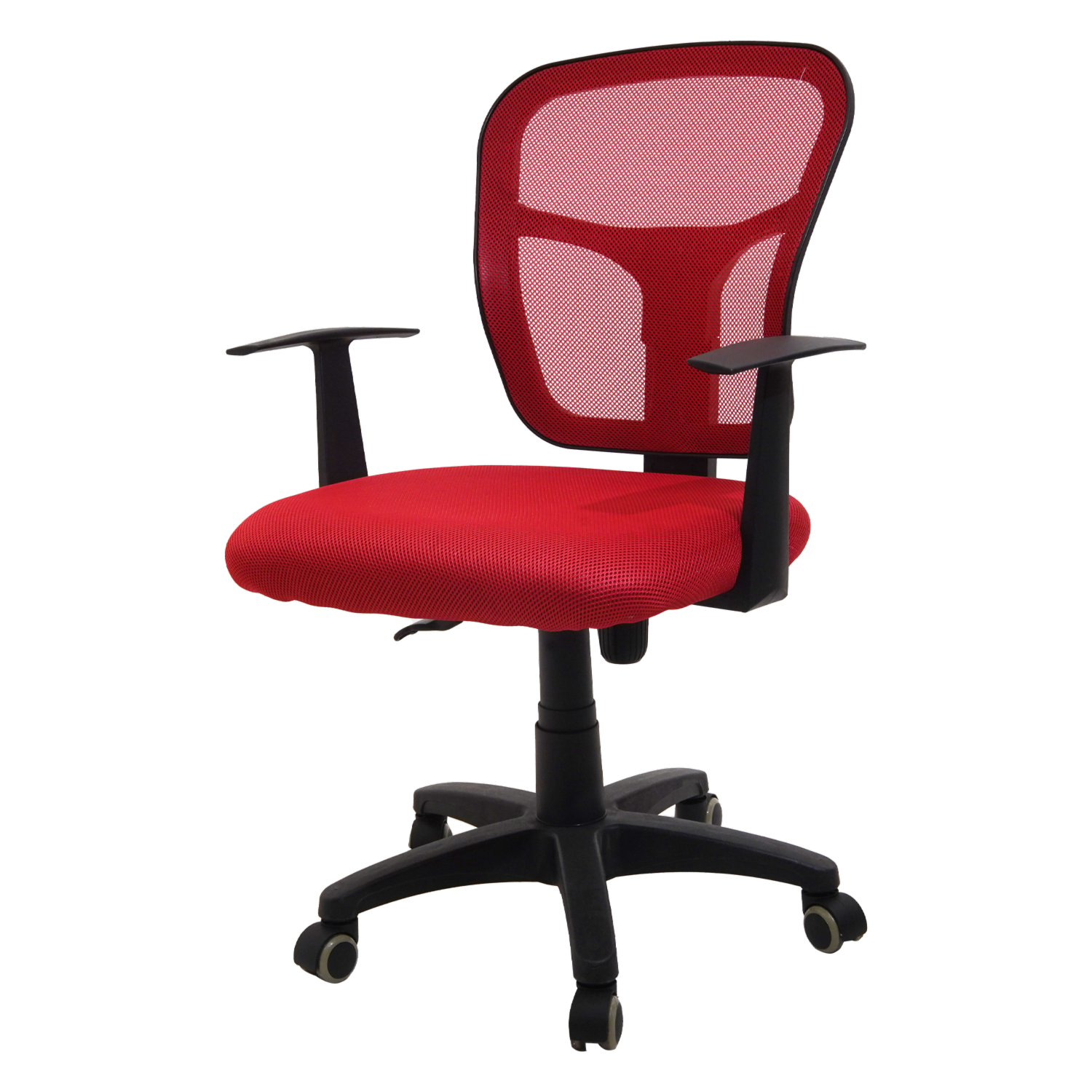 Silla De Oficina Roja Con Negra FREE HOME Textil