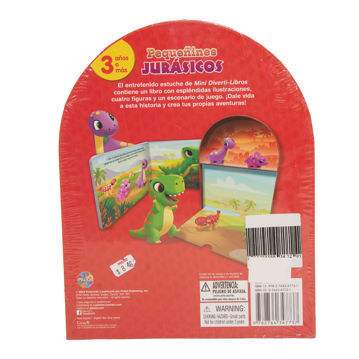 Libro Mini Divertilibros Pequenos Jurasicos PHIDAL 10 Páginas