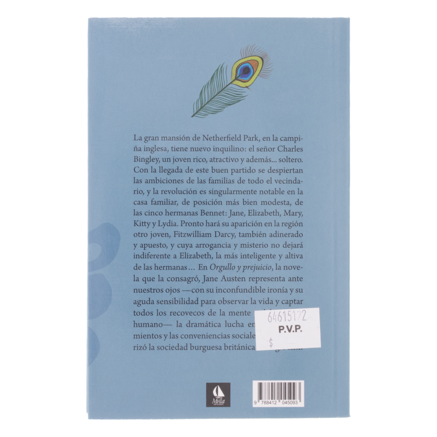 Libro Orgullo Y Prejuicio MI-LLA 430 Páginas
