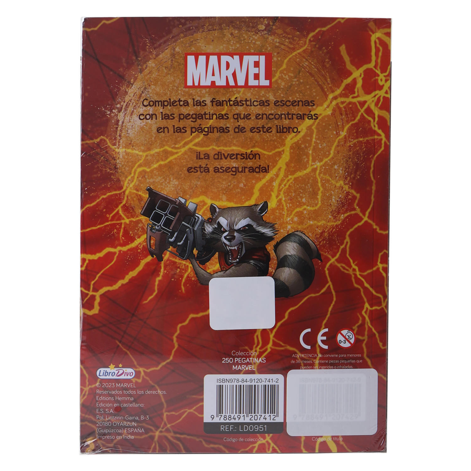 Libro Marvel 250 Pegatinas LIBRO DIVO 24 Páginas