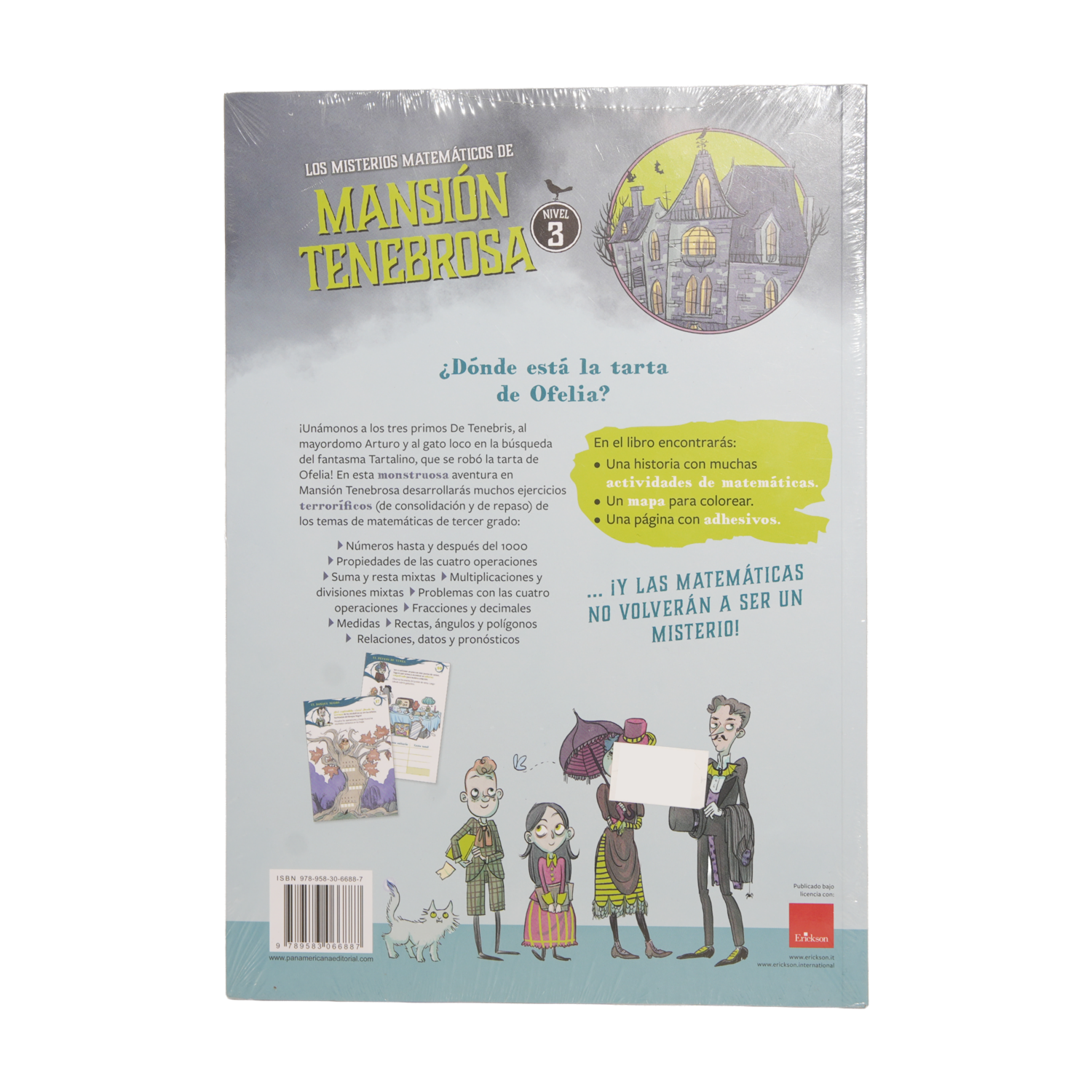 Libro Los Misterios Matemáticos De Mansión Tenebrosa 3 ERIKSON 30 Páginas