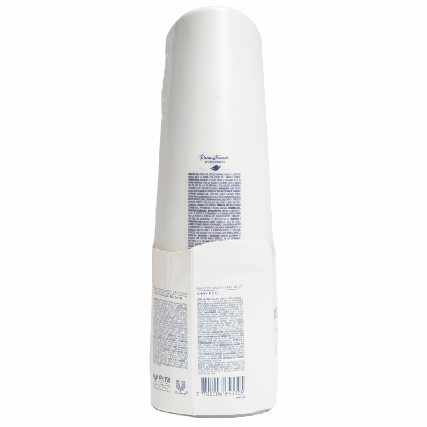 Shampoo De Cabello Y Acondicionador Reconstrucción + Keratina Pack DOVE 2 x 370 Ml