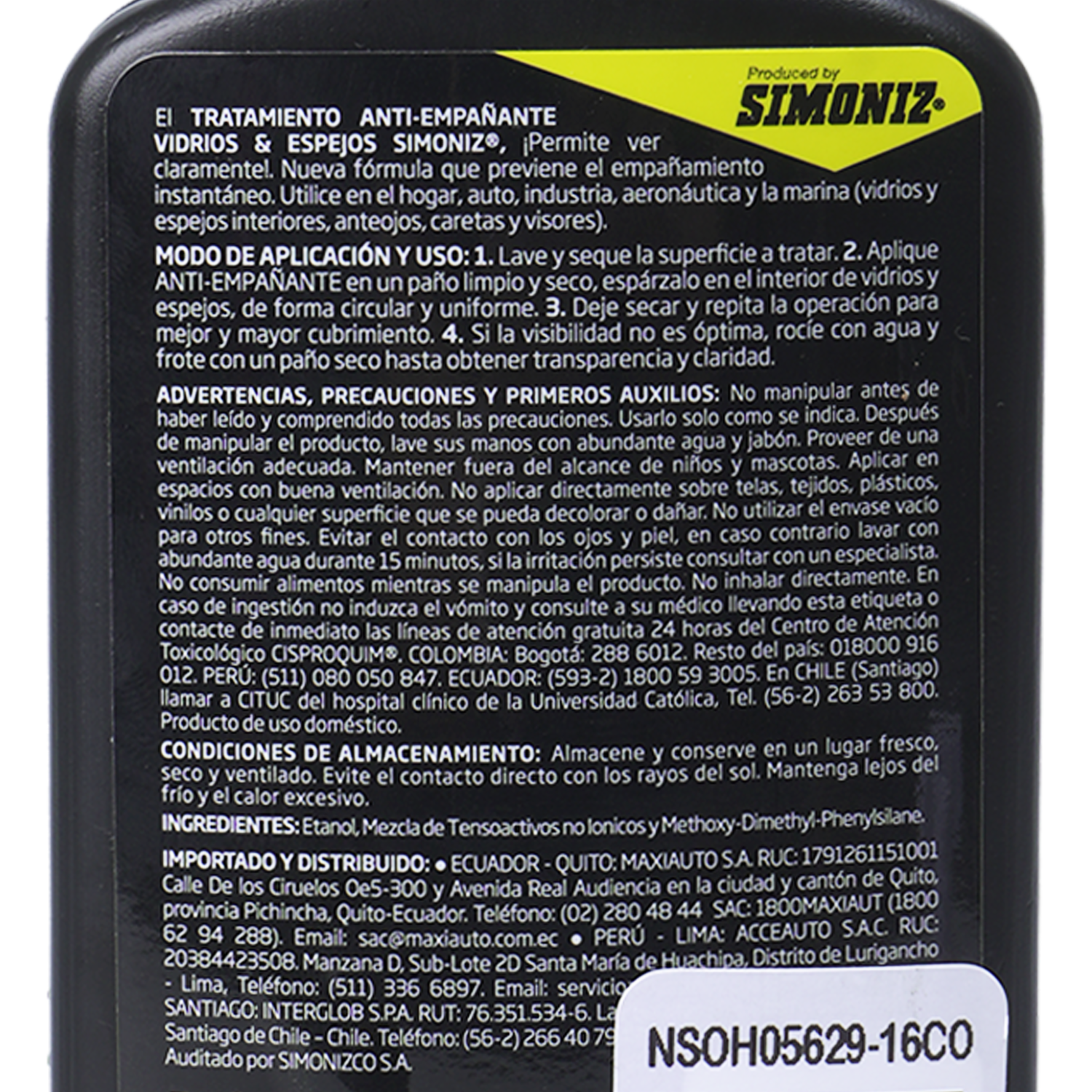 Anti Empañante De Automóvil SIMONIZ Unidad
