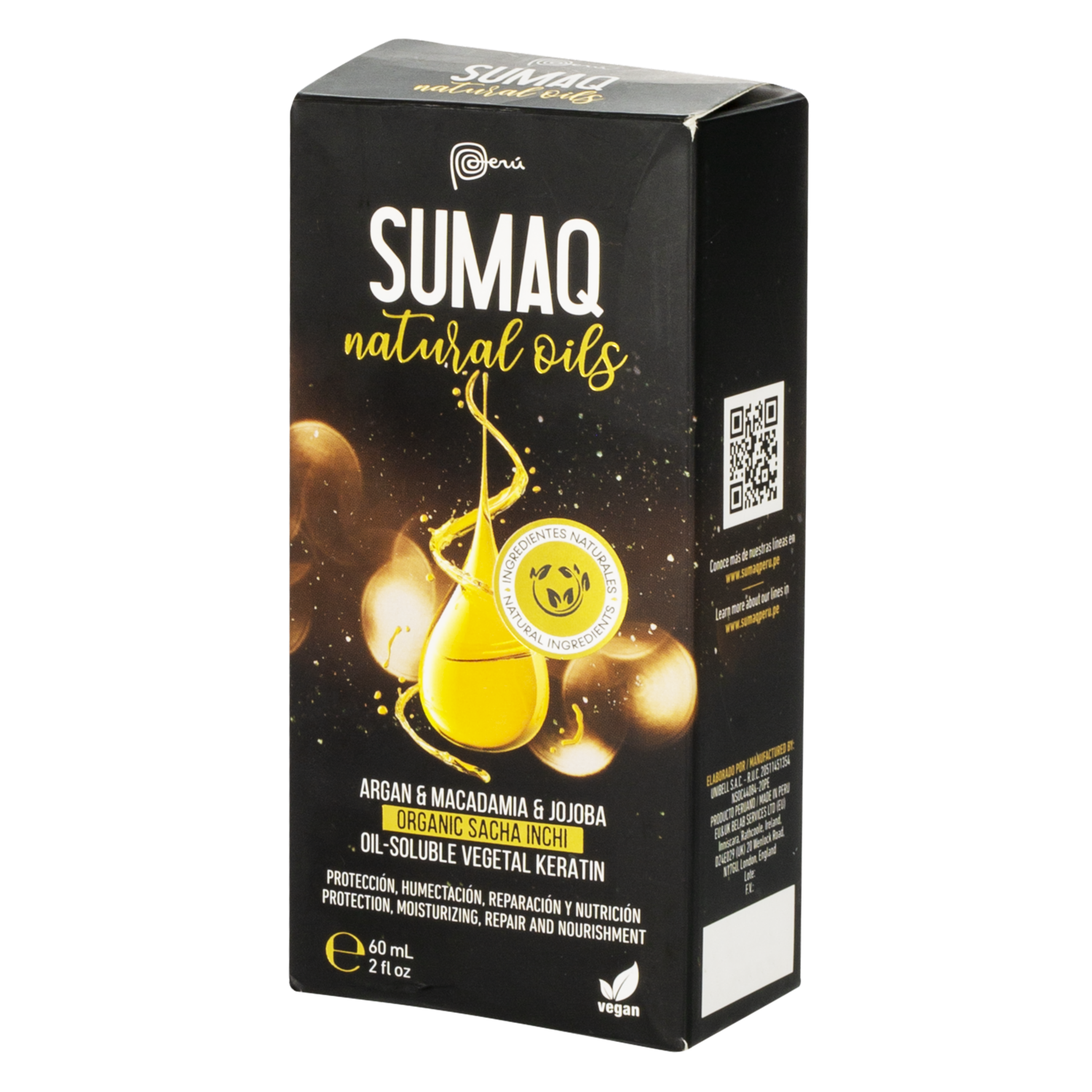 Tratamiento Capilar Con Aceites Naturales De Sacha Inchi SUMAQ 60 Ml