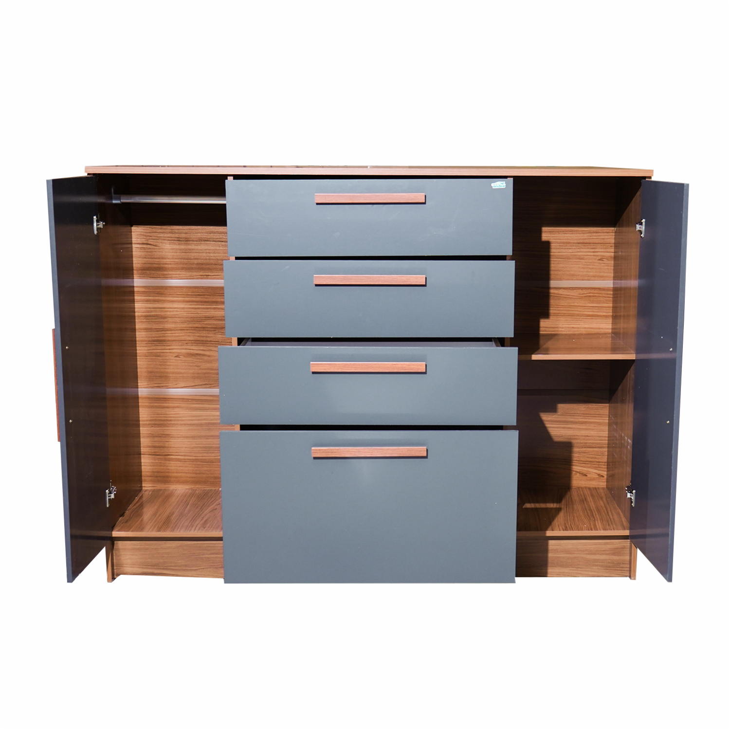 Cómoda Pinhais Grafito ANDIRA MDF