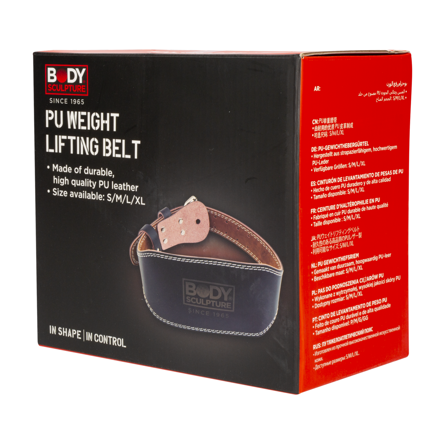 Cinturón Deportivo Para Levantar Pesas De Cuero BODY SCULPTURE Mediana