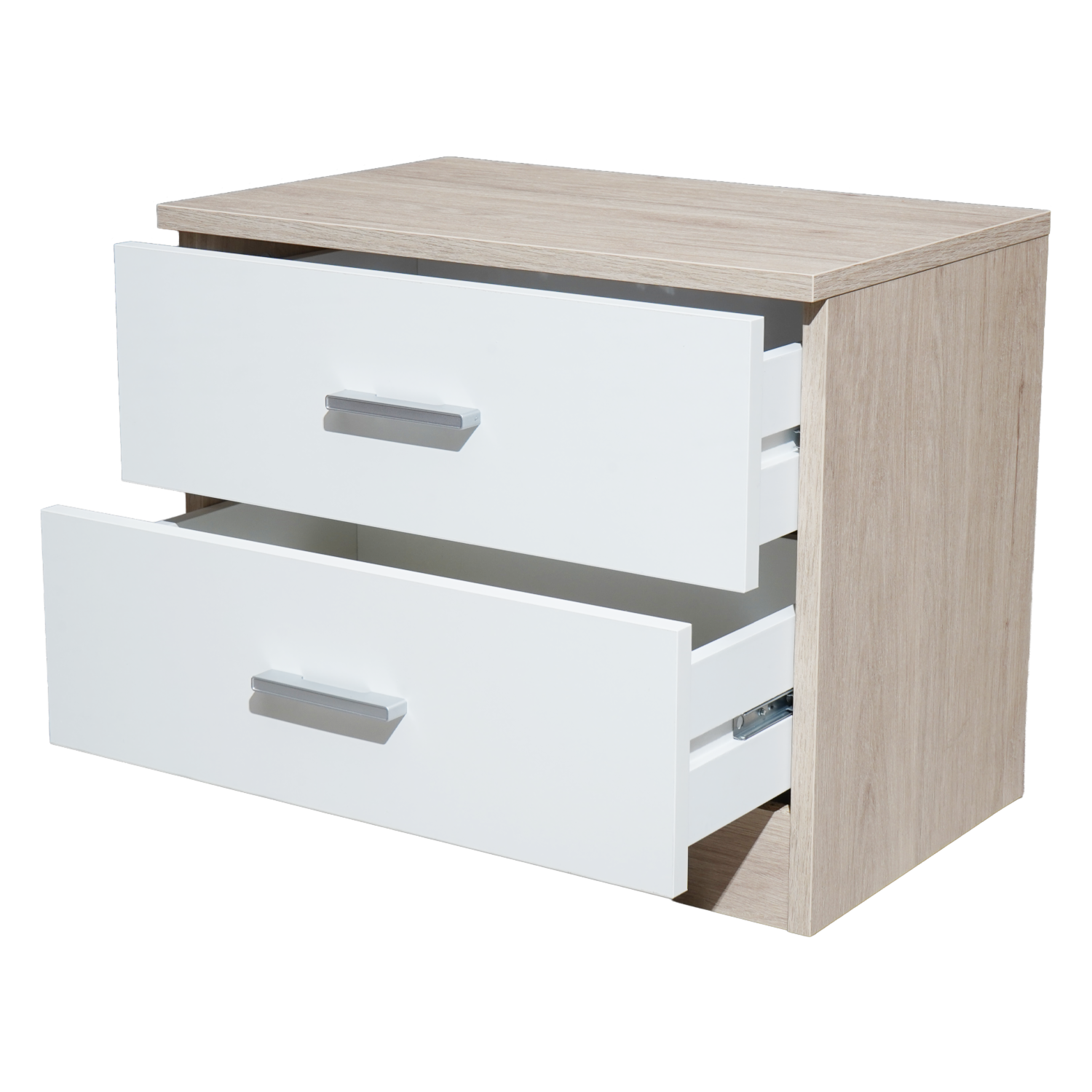 Velador 2 Cajones Couple Blanco FABRIKIT MDF