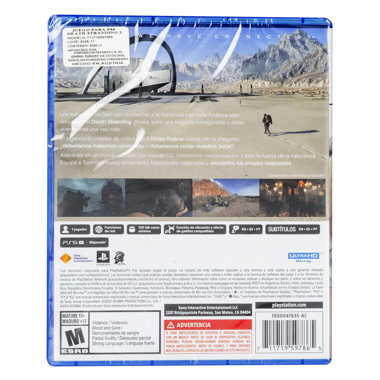 Juego De PS5 Death Stranding 2 SONY Unidad