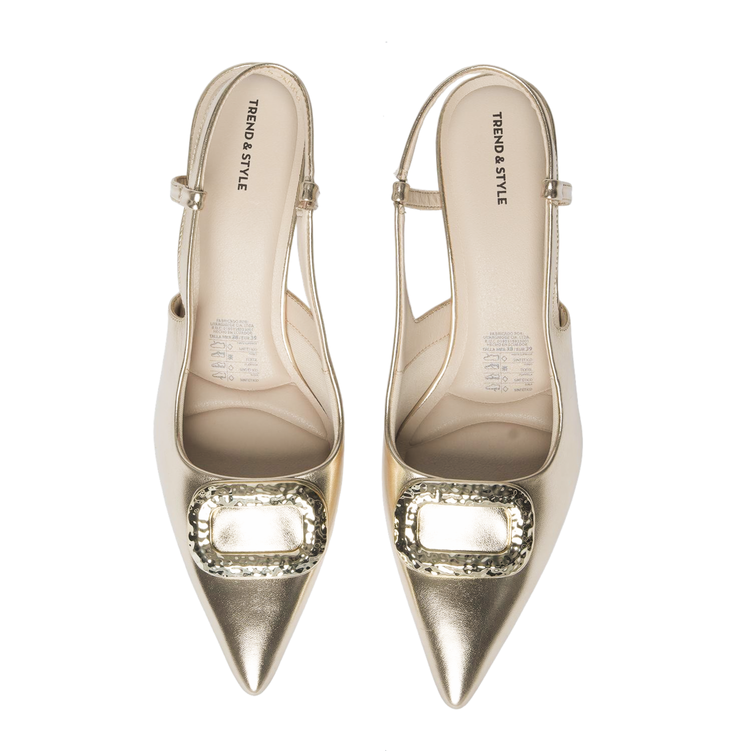 Zapatos Taco,Punta Con Hebilla Destalonado TREND & STYLE