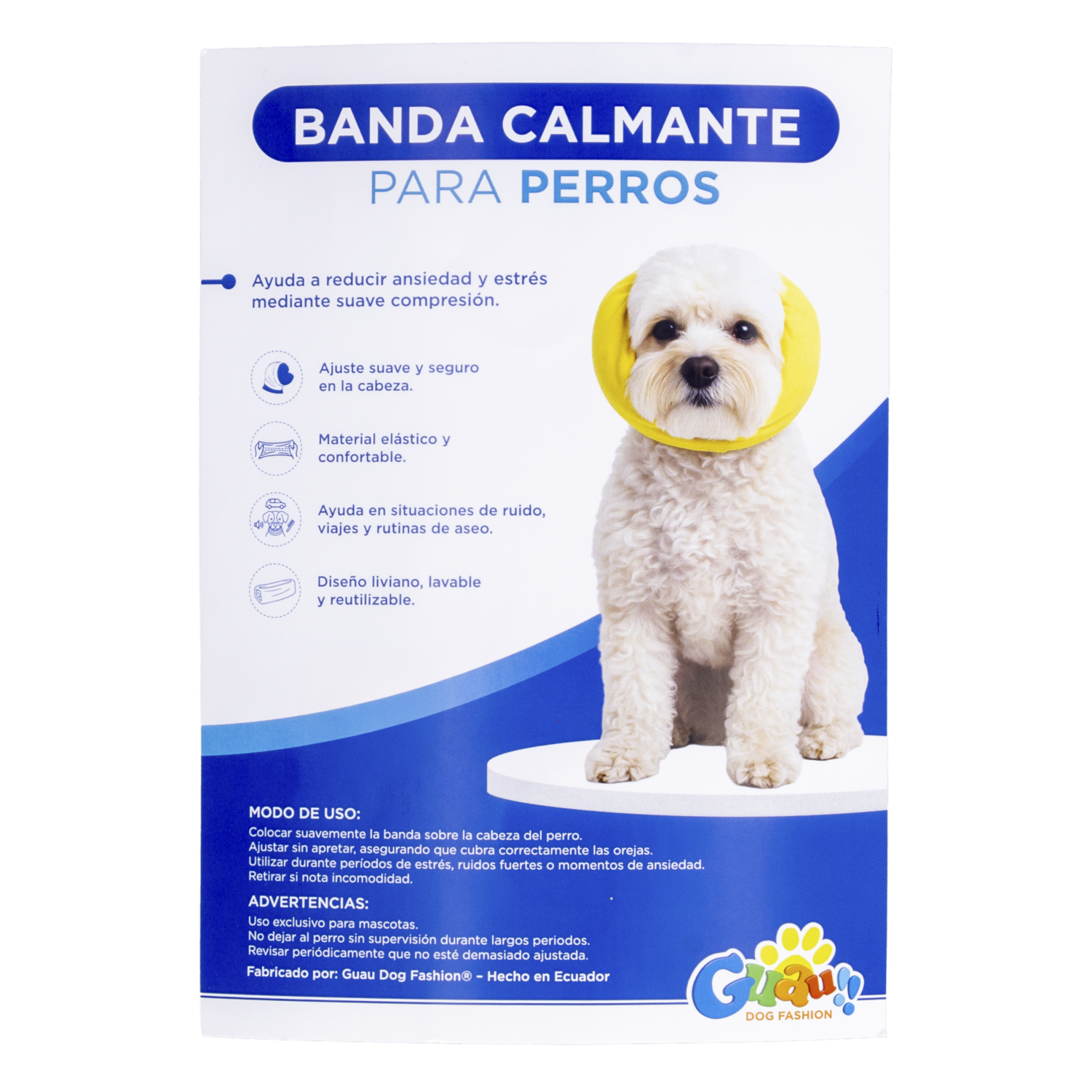 Banda Calmante Para Perros GUAU DOG FASHION Talla Mediano Grande