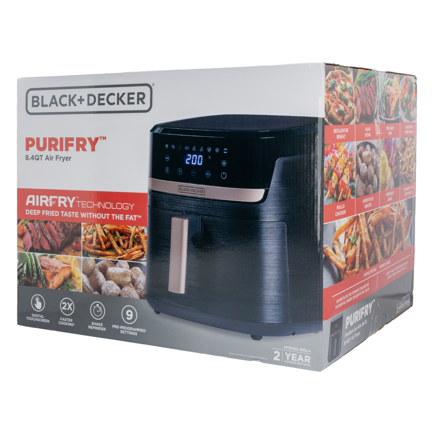 Air Fryer 9 Funciones Purifry BLACK & DECKER 8 Litros