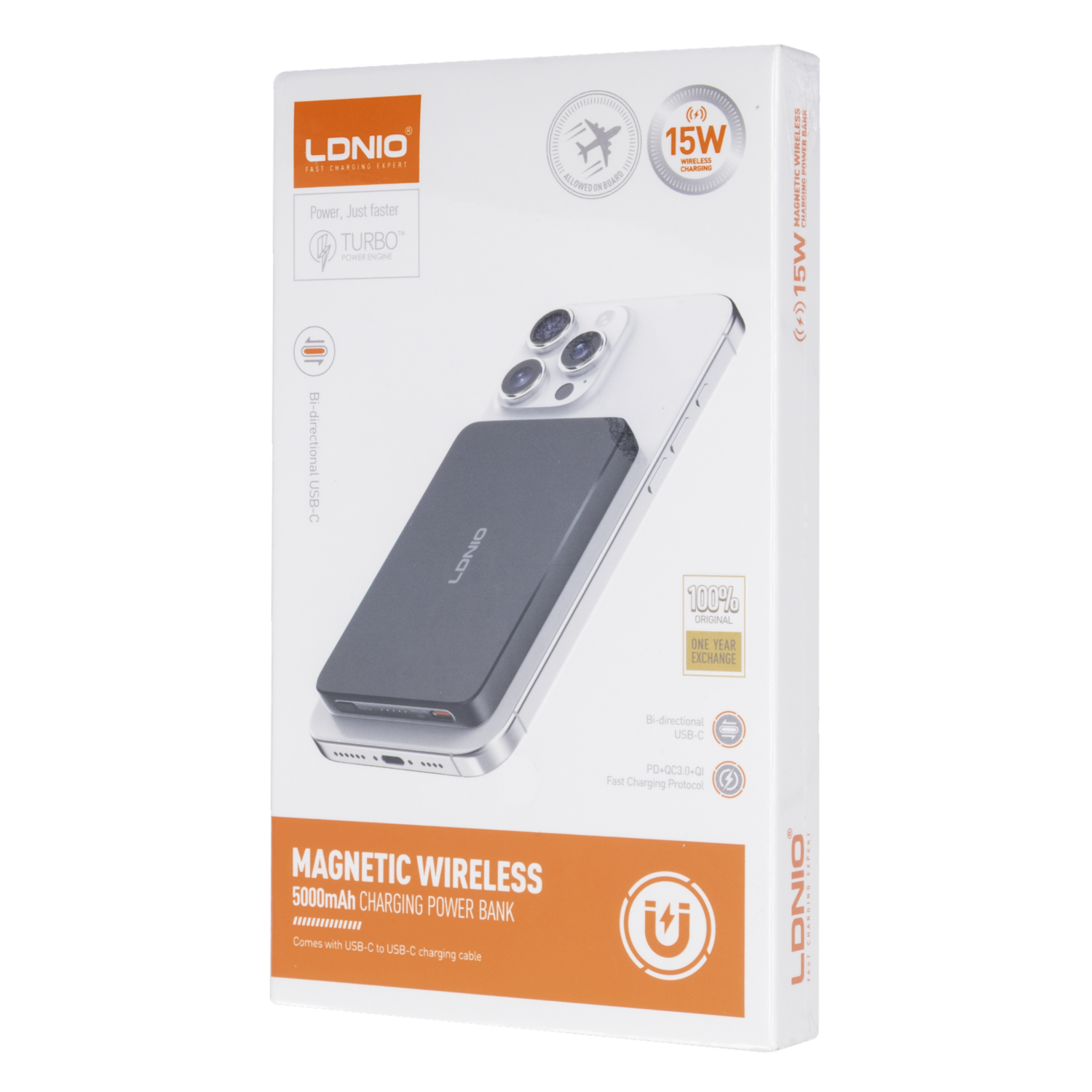 Power Bank Inalámbrico Magnético Carga Rápida PQ28 5000 mAh LDNIO 15 W
