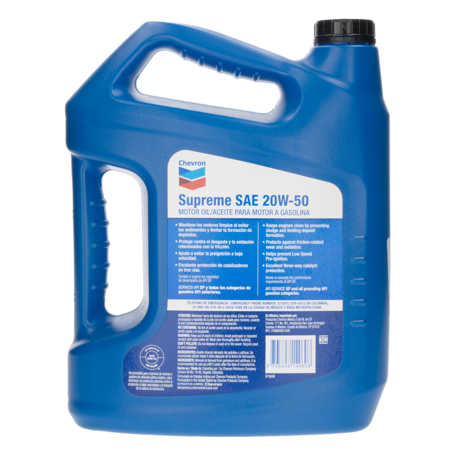Aceite De Motor Gasolina Supreme Sae 20W50 Sp CHEVRON 1 Galón