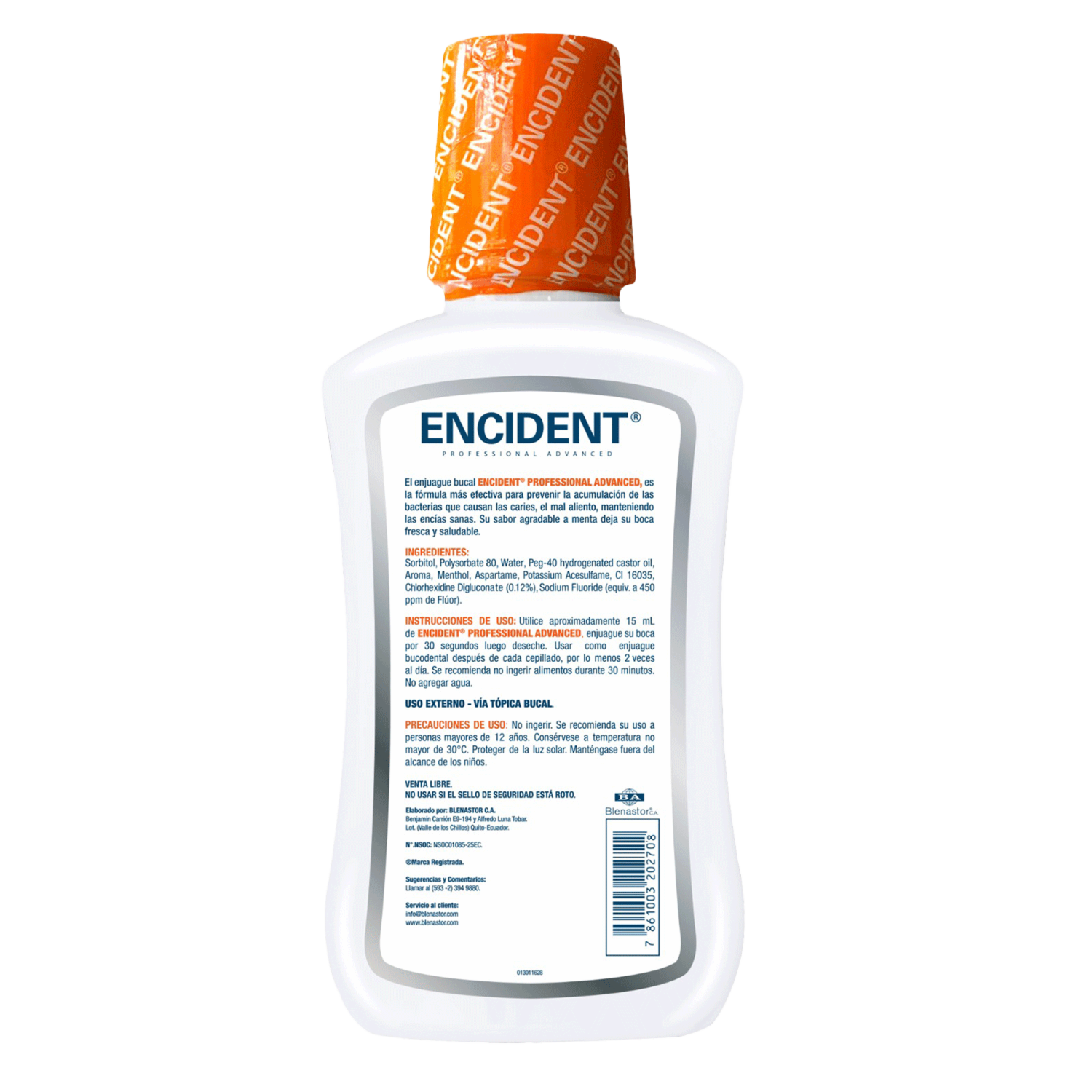 Enjuague  Bucal Sin Alcohol Encías Sensibles ENCIDENT 500 Ml