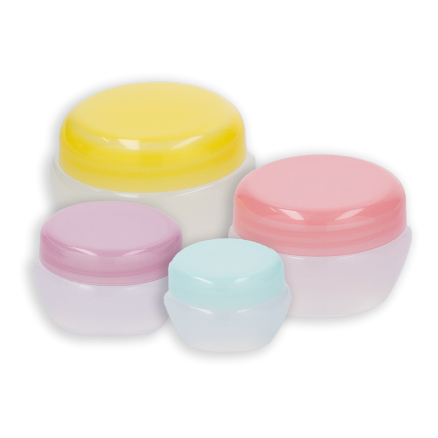 Set De Recipiente Para Crema Multi Color Pastel KAFFNY 4 Piezas