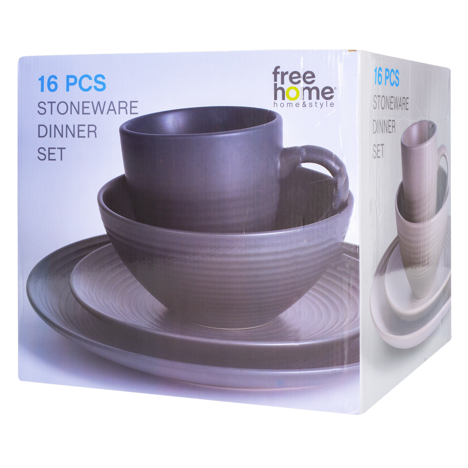 Vajilla Ondas Azul FREE HOME 16 Piezas