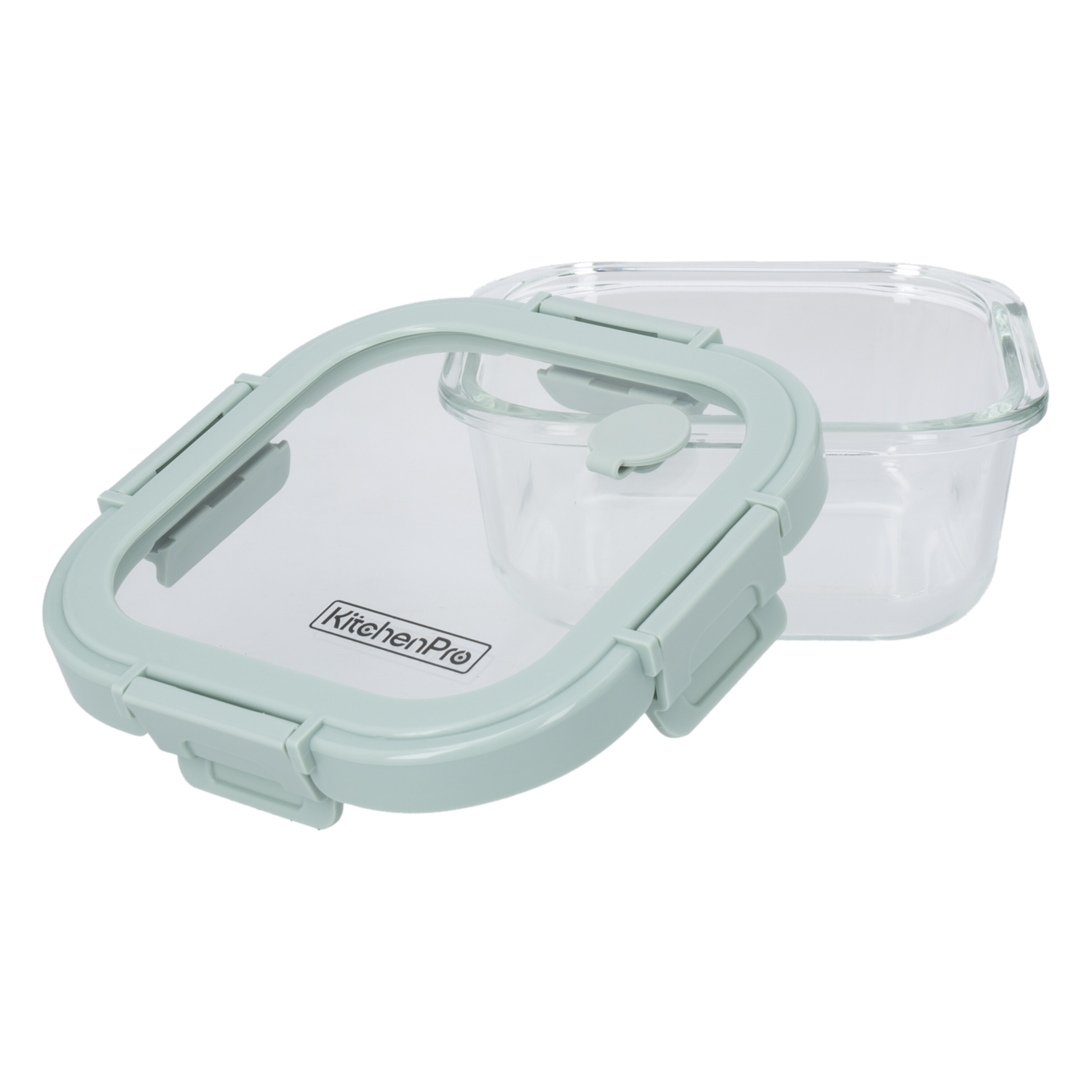 Repostero Refractario Cuadrado Con Tapa KITCHENPRO 520  Ml