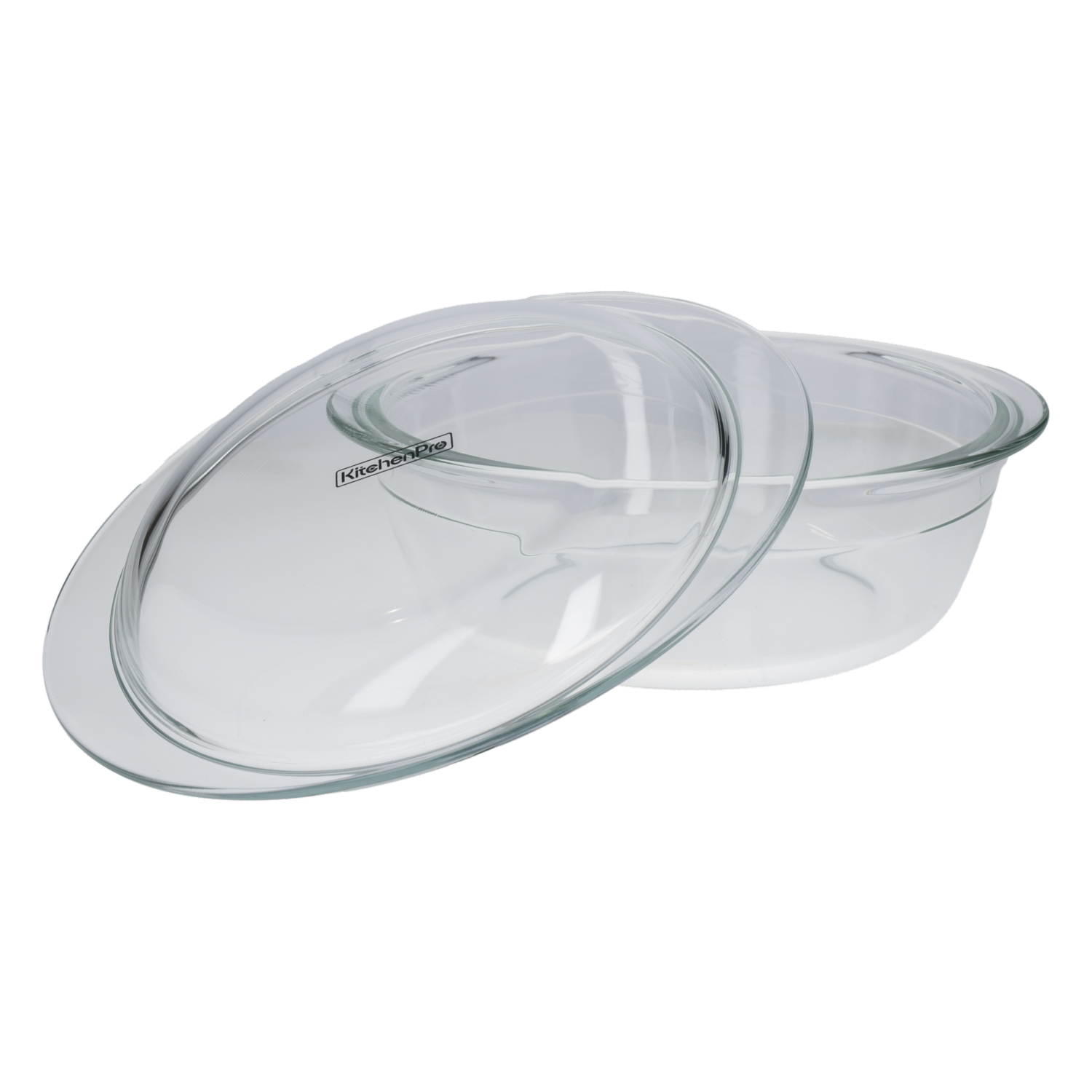 Cazuela Refractario Redonda Con Tapa KITCHENPRO 3 Litros