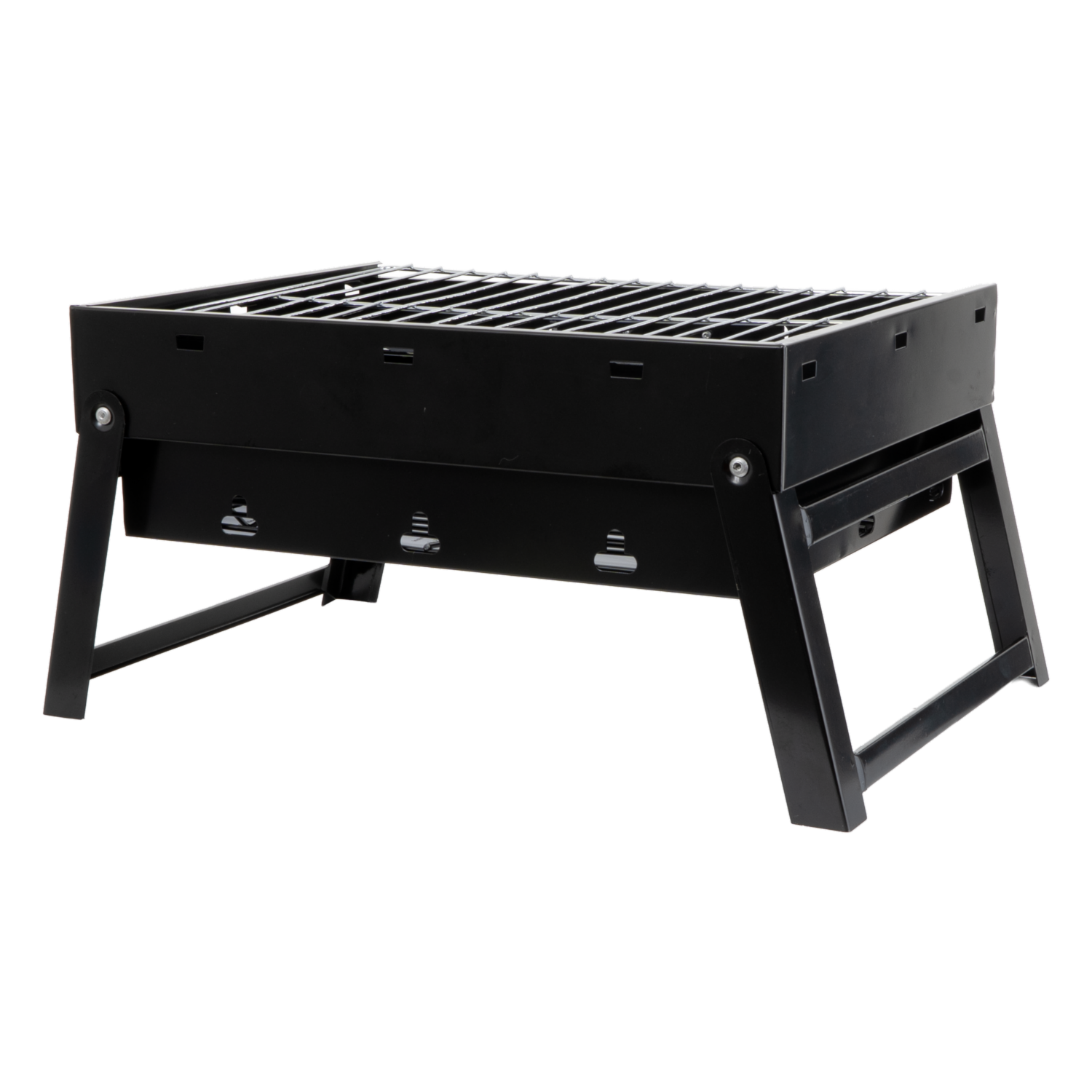 Parrilla BBQ Negra Rectangular De Mesa SMOCKER JOB 35X27 Cm