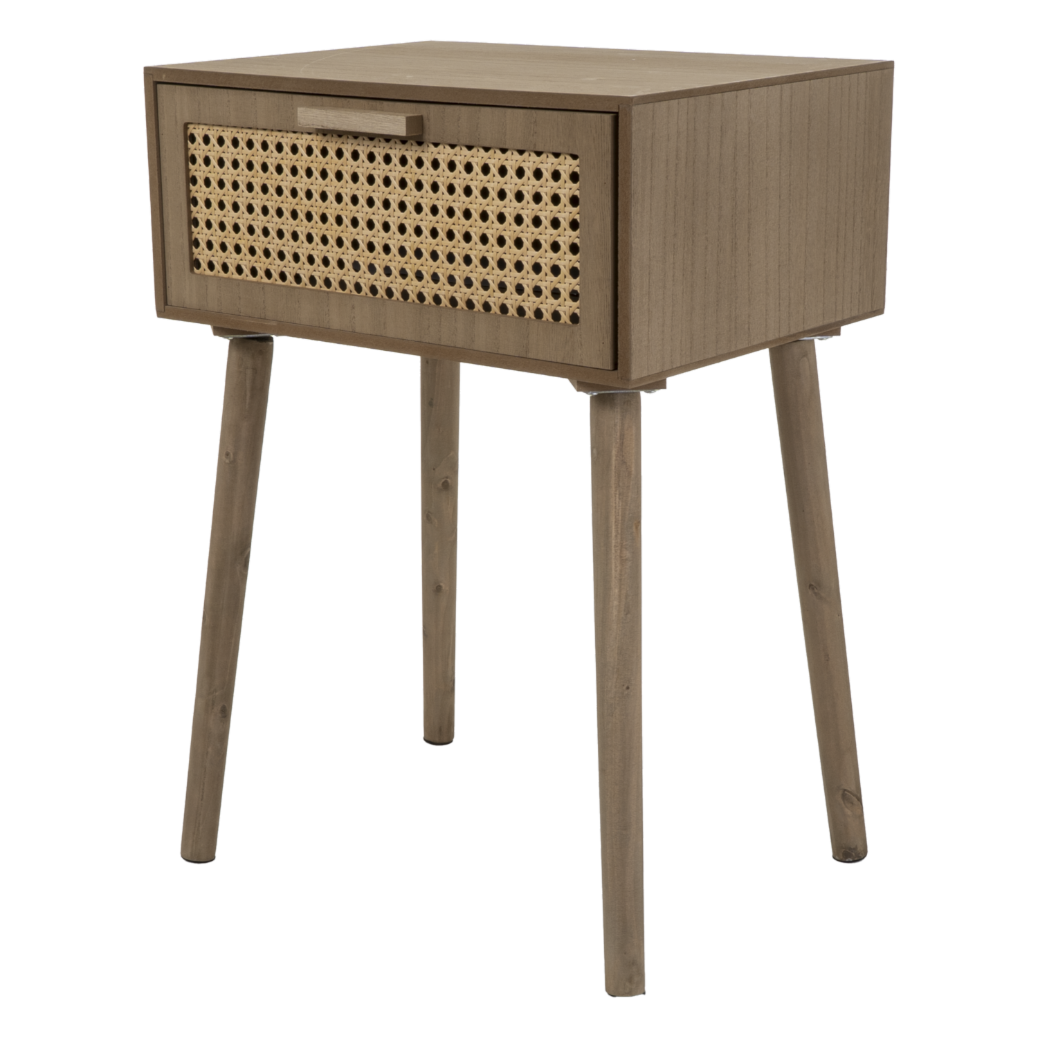 Velador Café Con Malla Beige FREE HOME