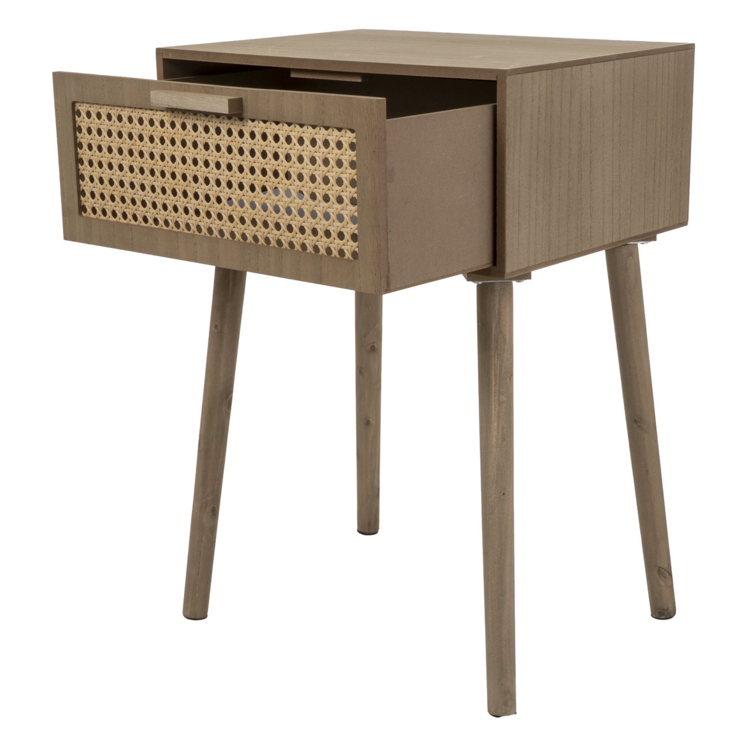 Velador Café Con Malla Beige FREE HOME