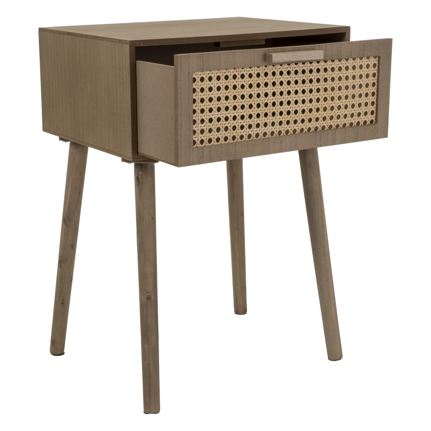 Velador Café Con Malla Beige FREE HOME