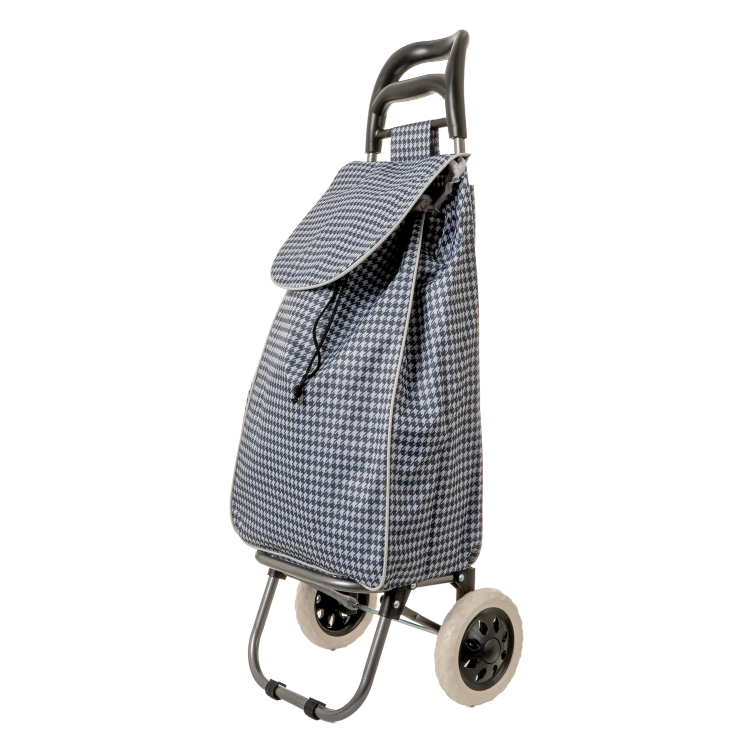 Carro De Compras Cuadros Gris POOYO 28X37X96 Cm