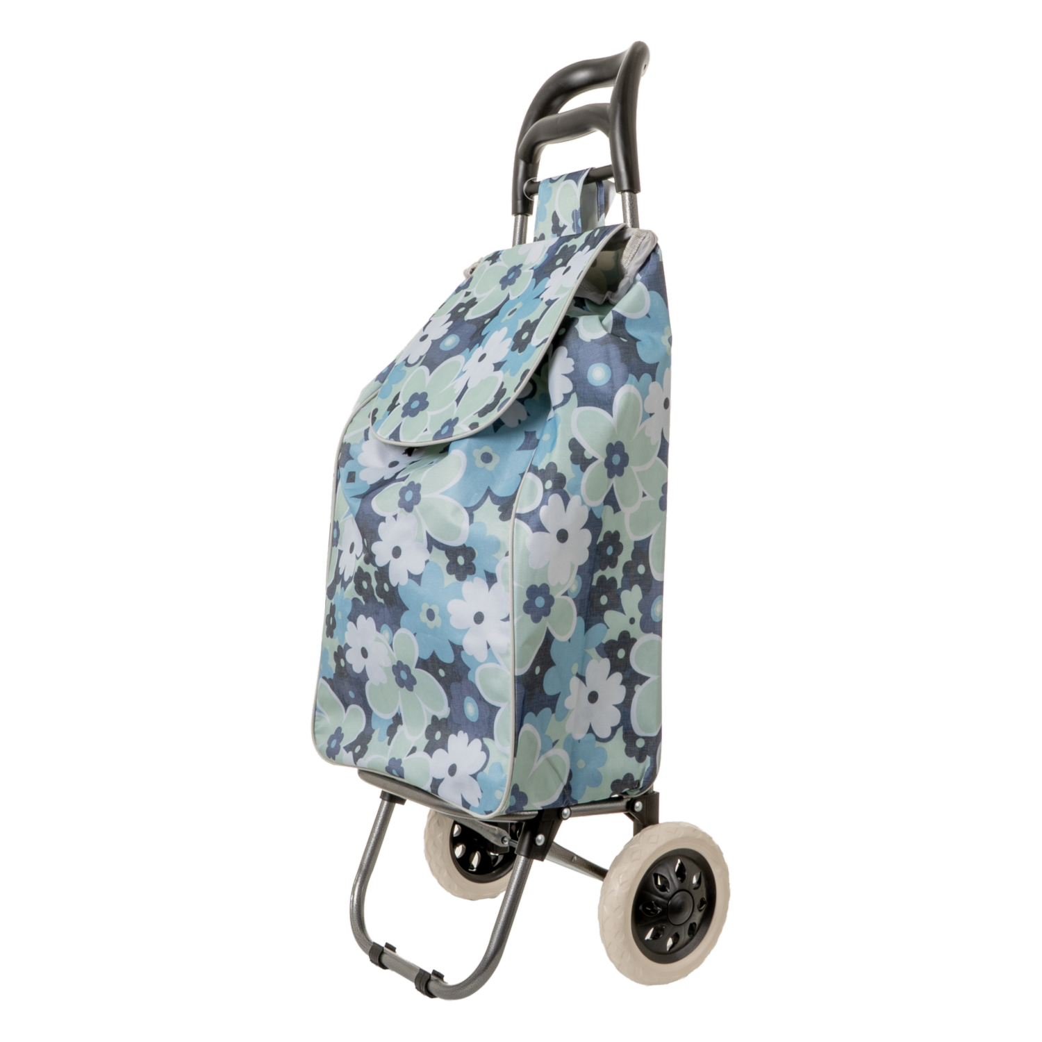 Carro De Compras Con Flores POOYO 28X37X96 Cm